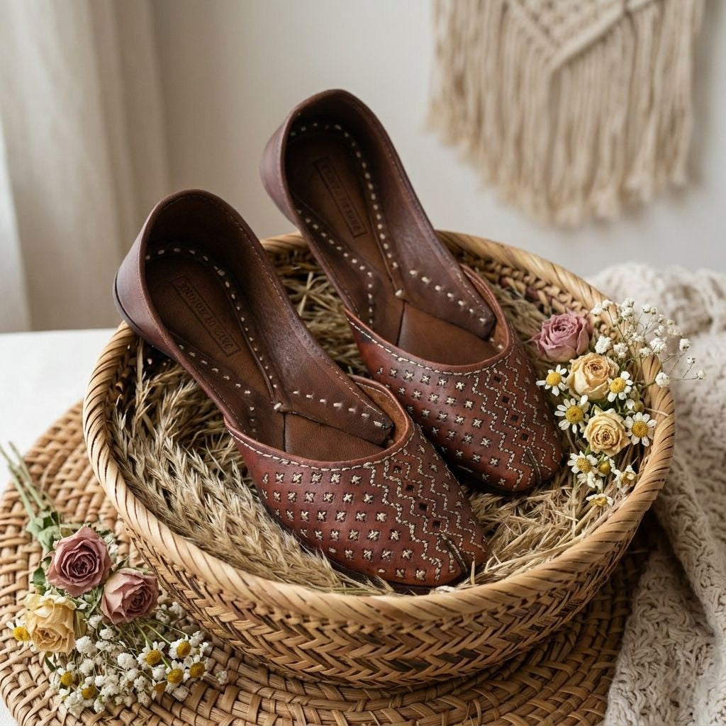AARI JAAL PURE LEATHER HANDCRAFTED JUTTI