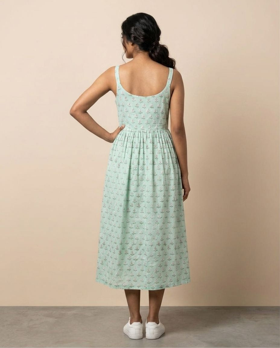Button-Down Midi Dress (HANDBLOCK)