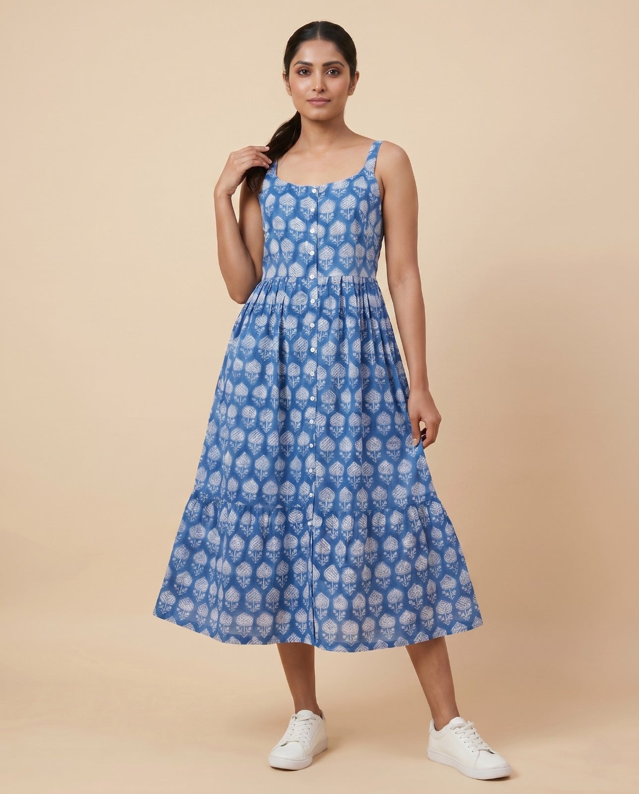 Button-Down Midi Dress (HANDBLOCK)