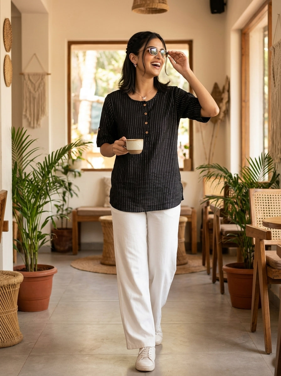 CLASSIC COMFORT BLACK COTTON TOP