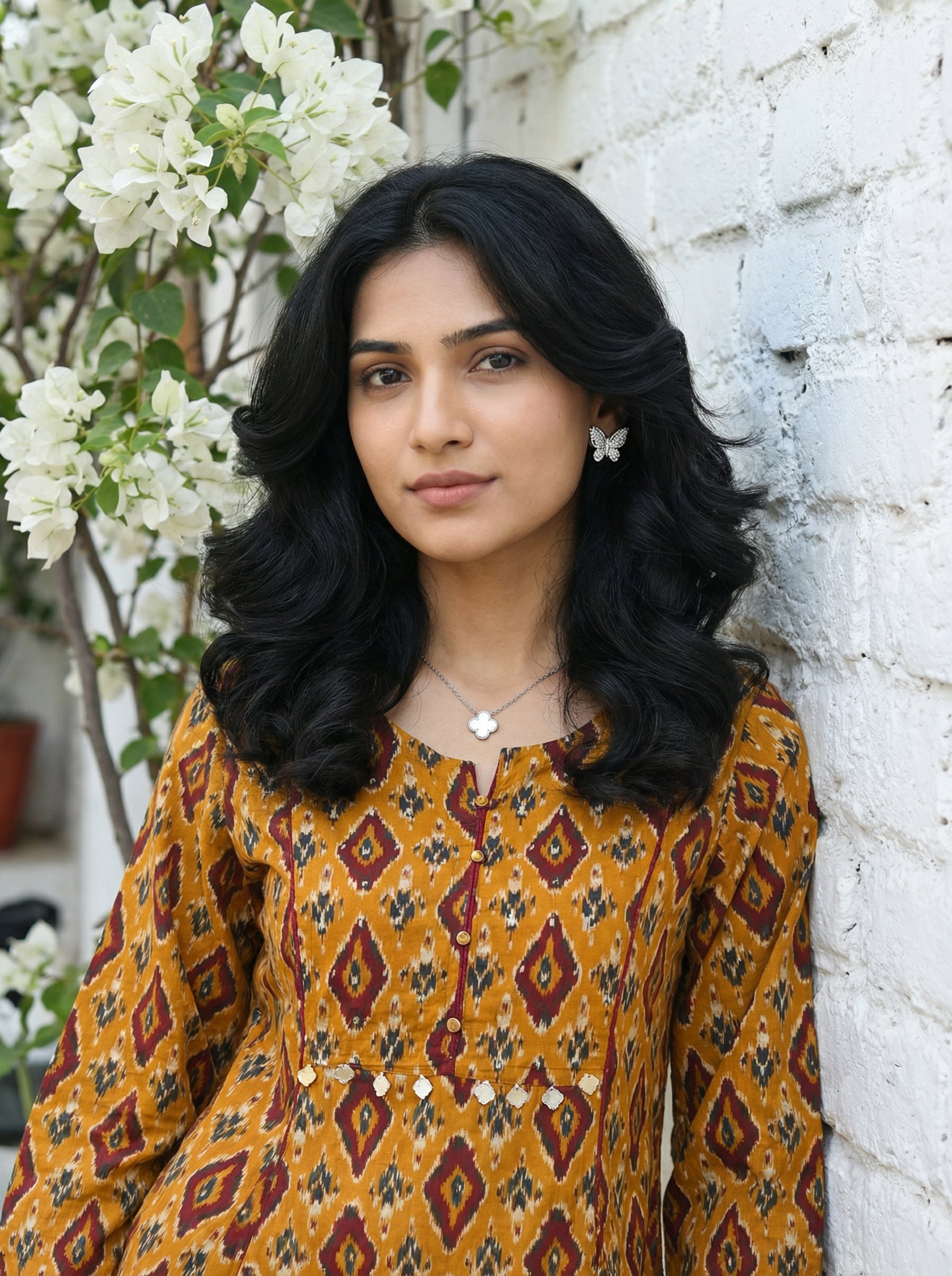 Sequence & Coin Fusion Cotton Mustard Yellow KP Set