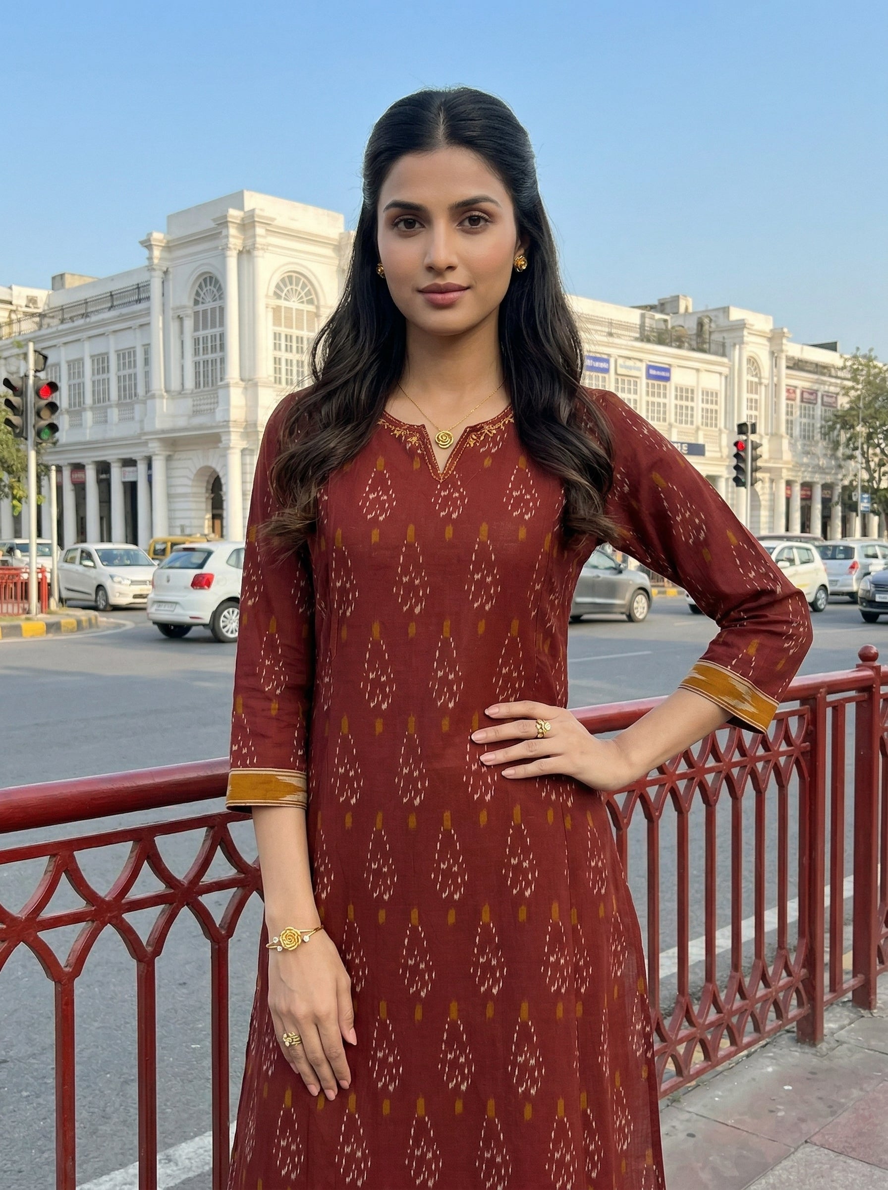 URBAN GRACE COTTON DEEP RUST KP SET
