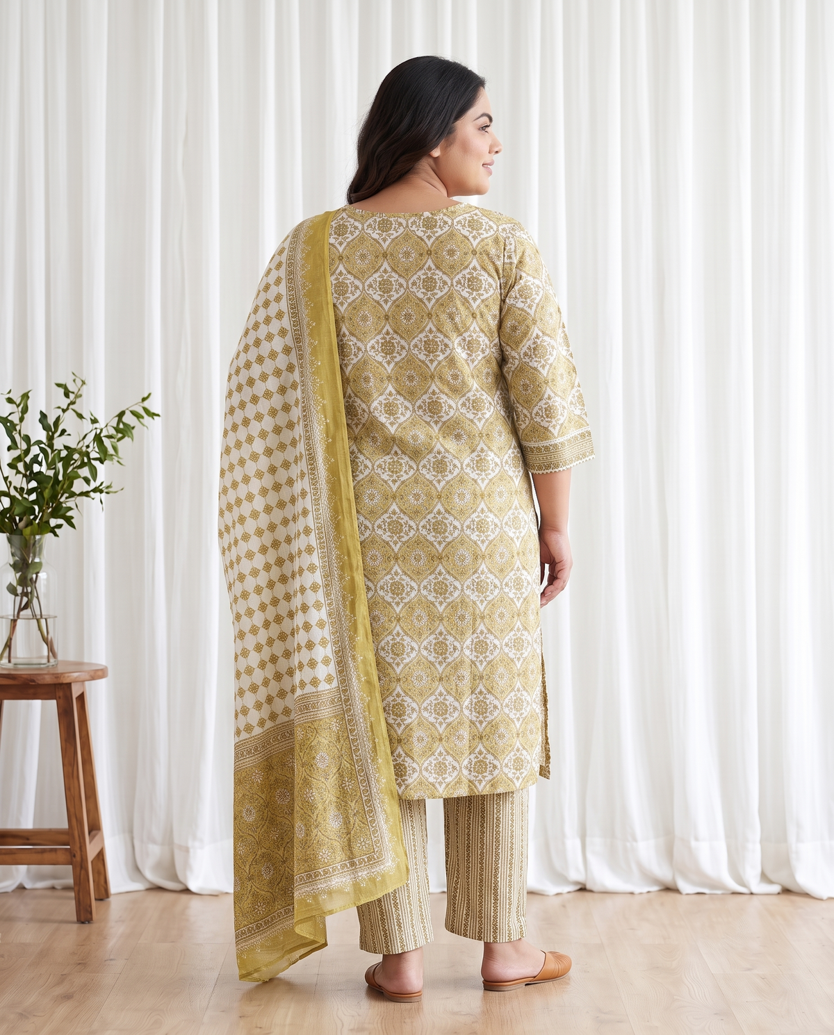 ZIVA MOTIF 3 PC SET - MUSTARD