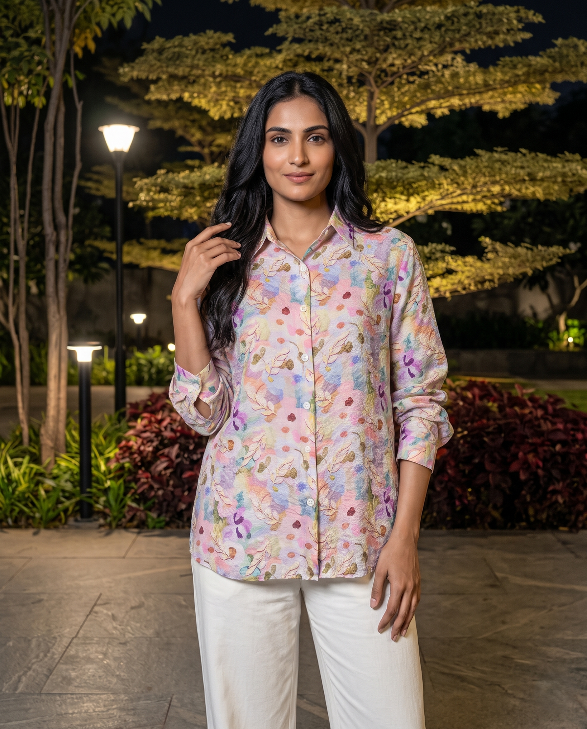 Bamboo Silk 150 GM Pastel Garden Whisper Shirt