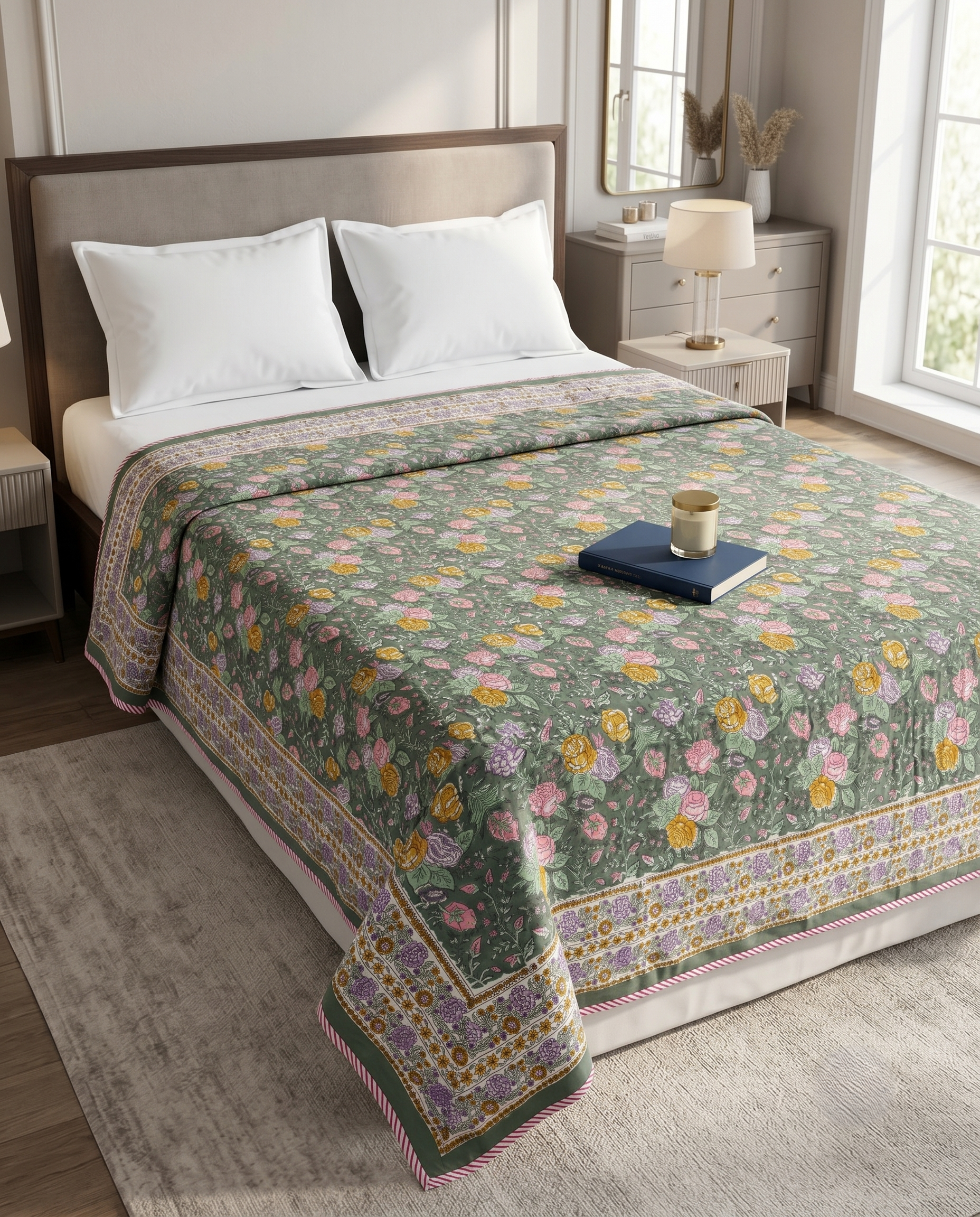 SAGE GARDEN REVERSIBLE COTTON DOHAR