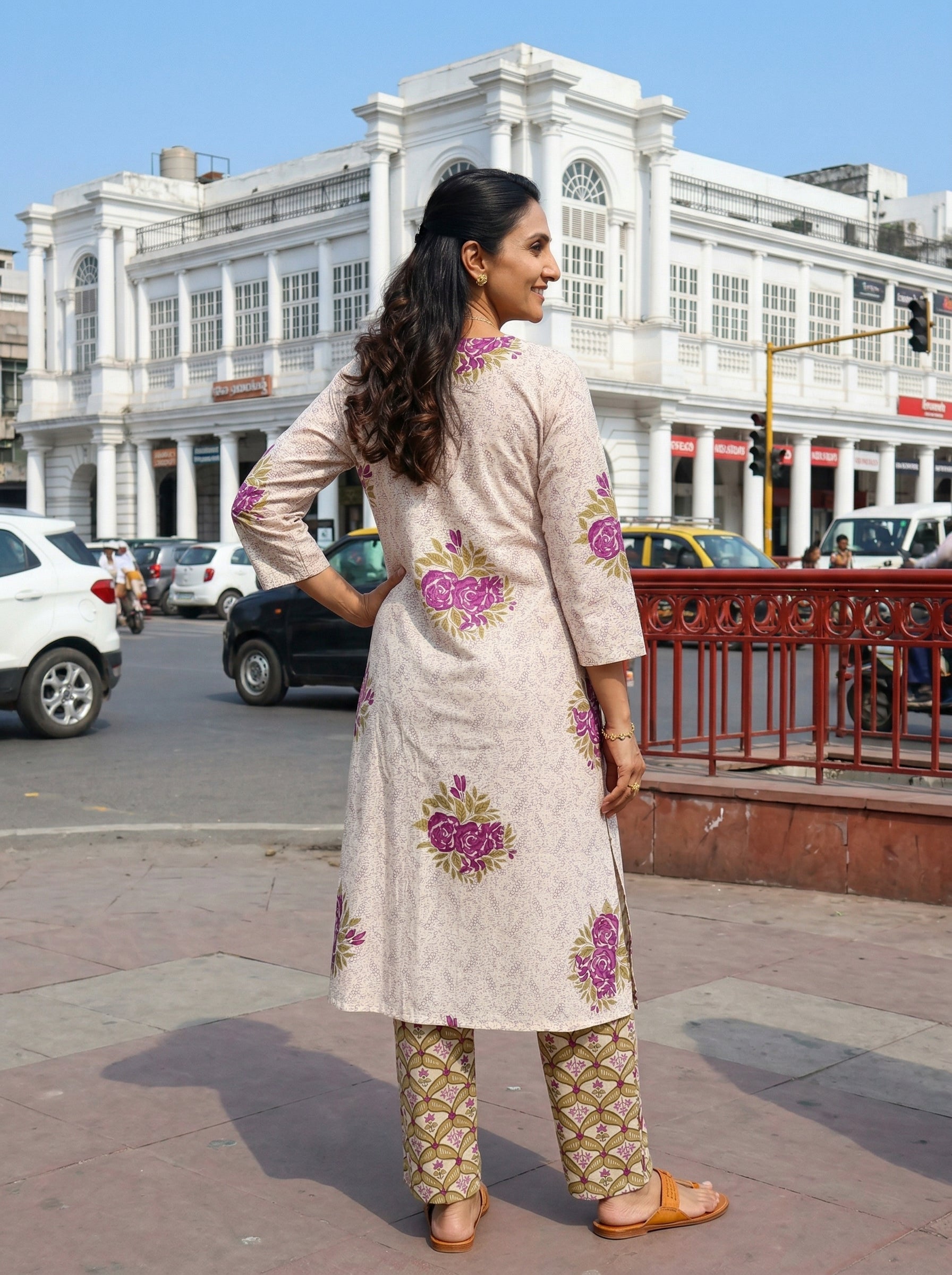 NAZAAKAT WHITE/PINK COTTON KP SET