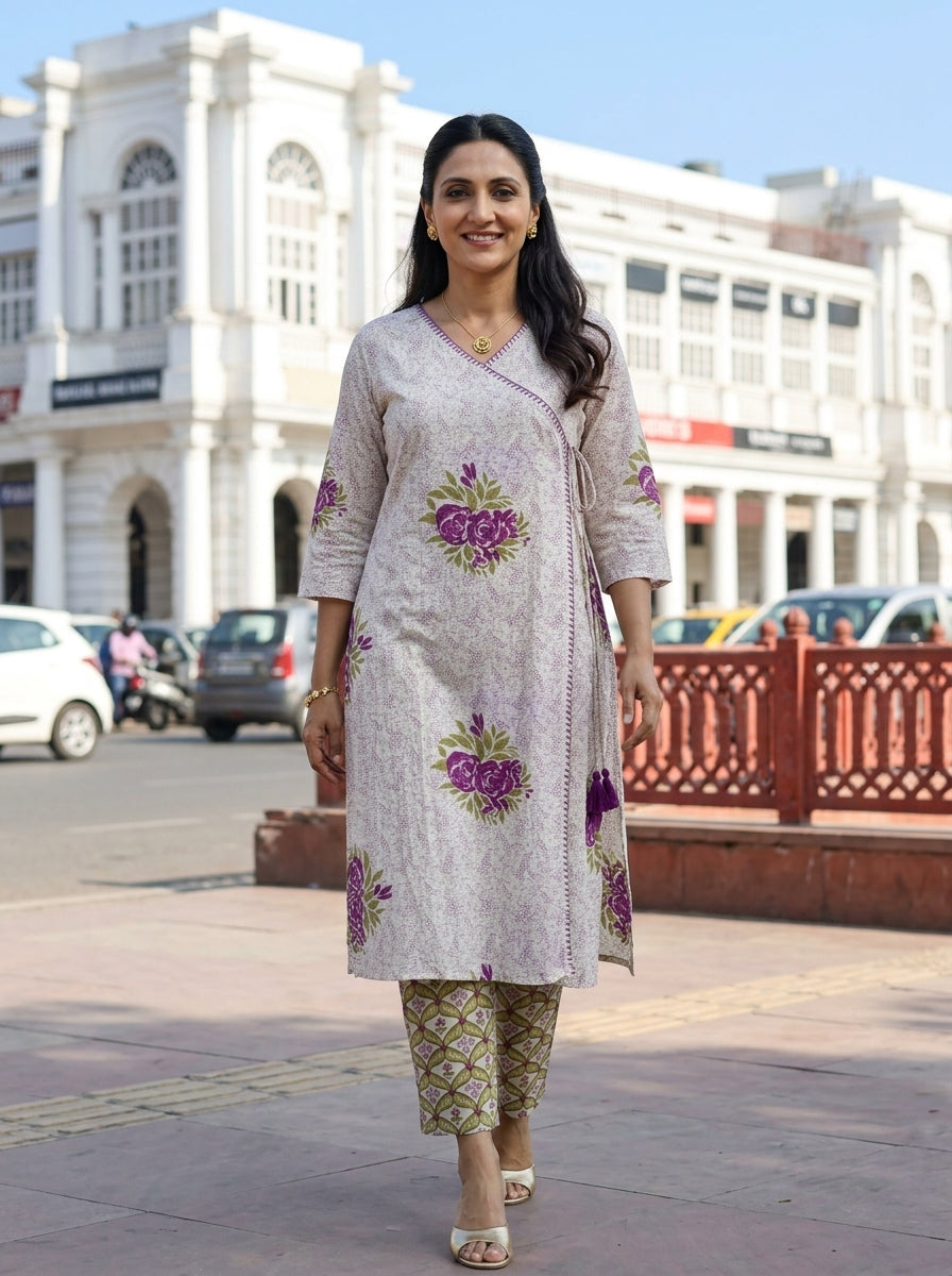 NAZAAKAT WHITE/PINK COTTON KP SET
