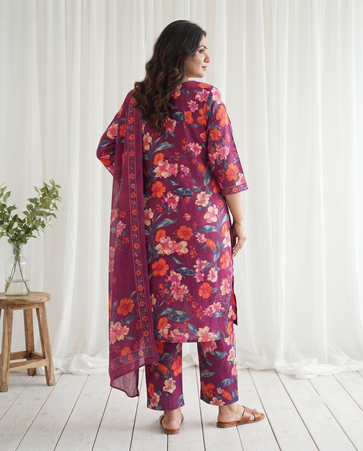 AANYA BLOOM 3 PC SET - PLUM