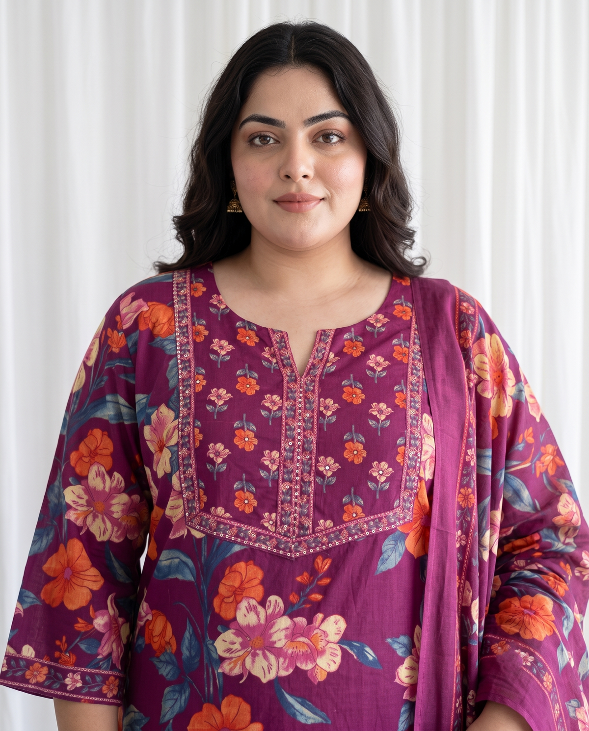 AANYA BLOOM 3 PC SET - PLUM