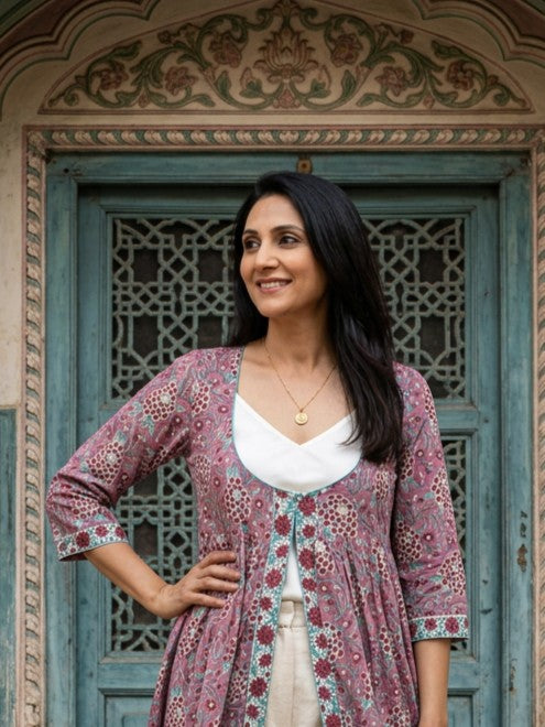 Mauve Cotton Shrug