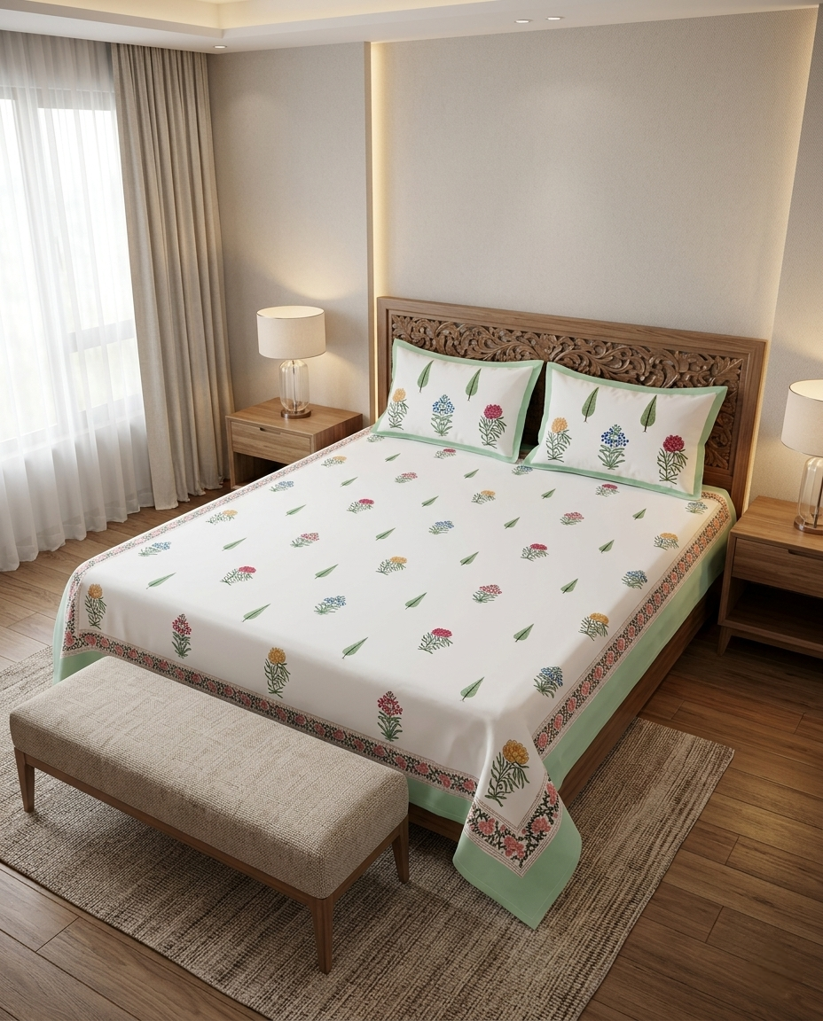 THE ROYAL SPRING GULDASTA PREMIUM BEDSHEET