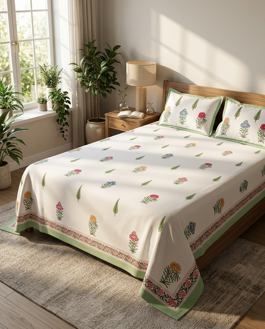 THE ROYAL SPRING GULDASTA PREMIUM BEDSHEET