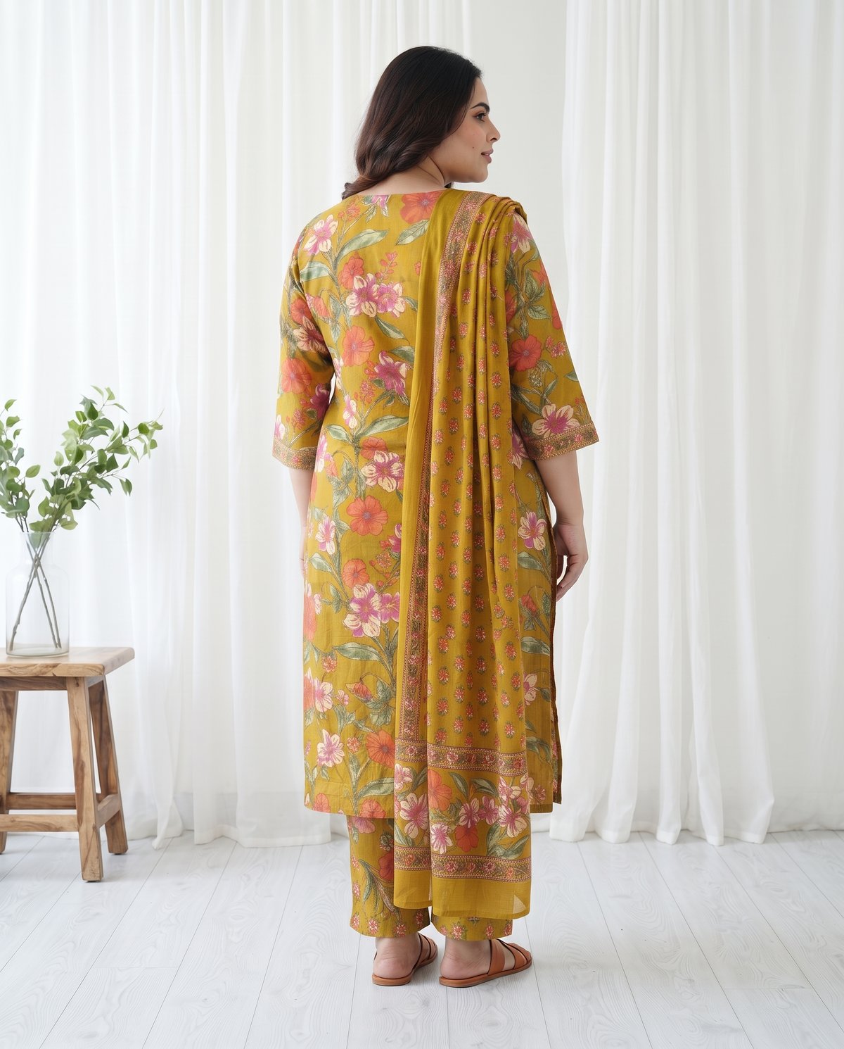 AANYA BLOOM 3 PC SET - MUSTARD