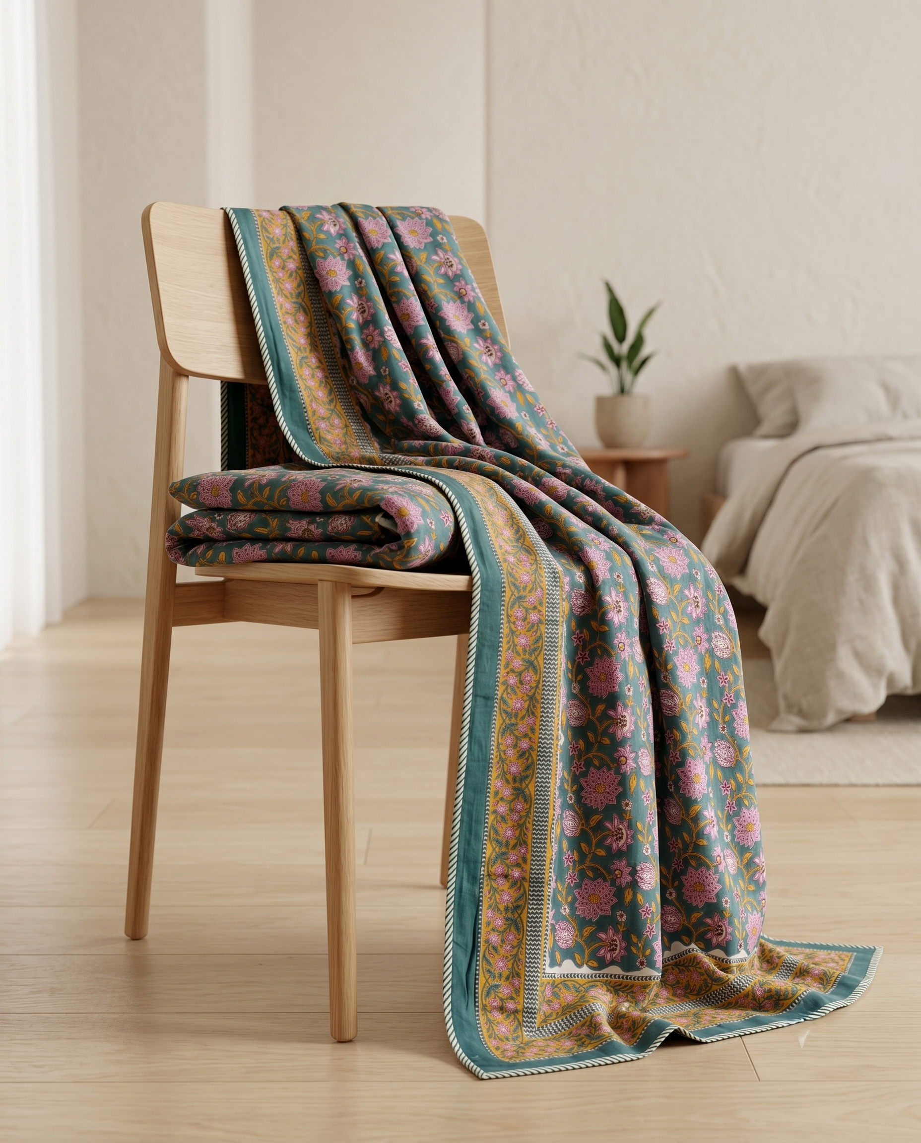 SAGE ORCHID BLOOM REVERSIBLE COTTON DOHAR