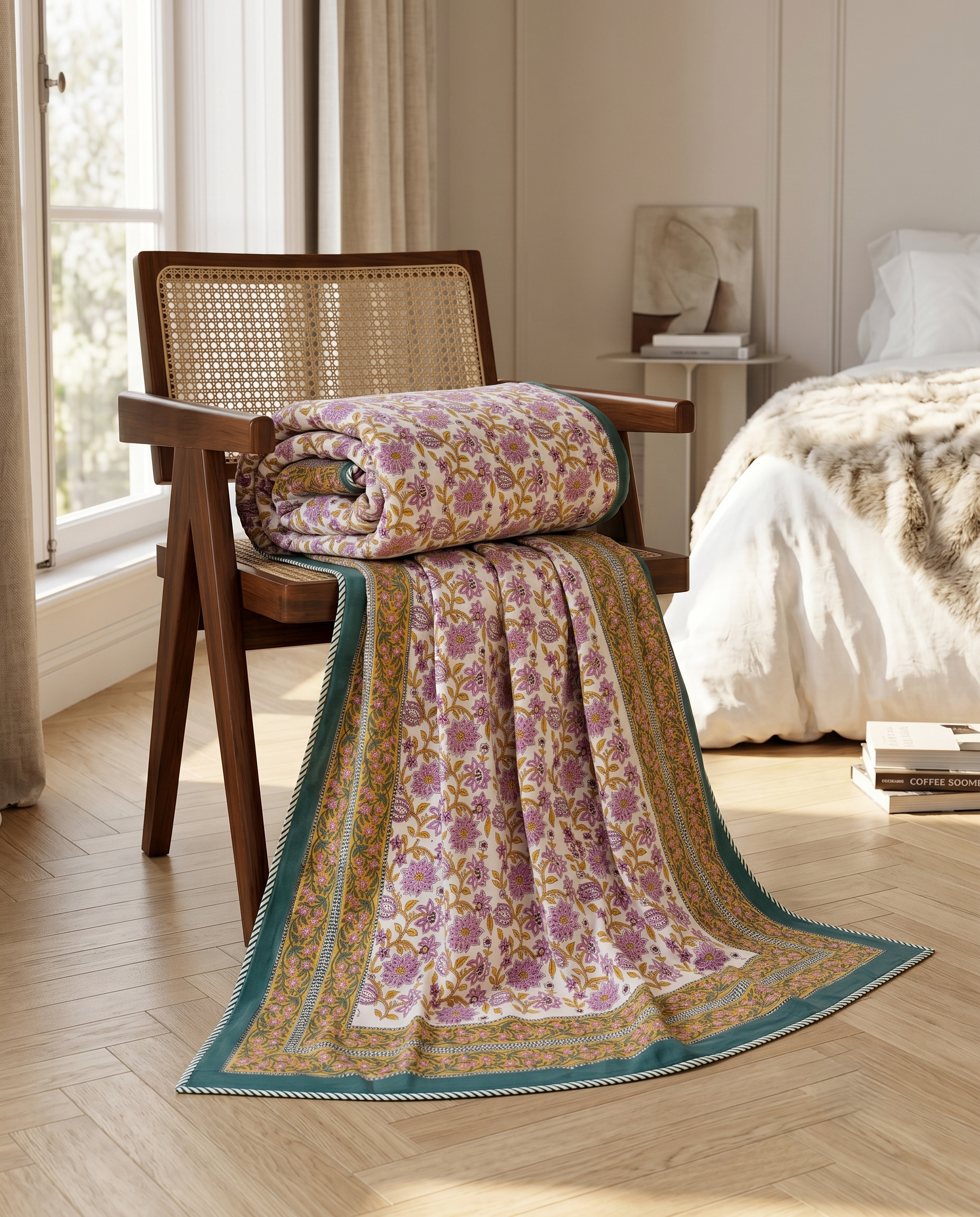 SAGE ORCHID BLOOM REVERSIBLE COTTON DOHAR