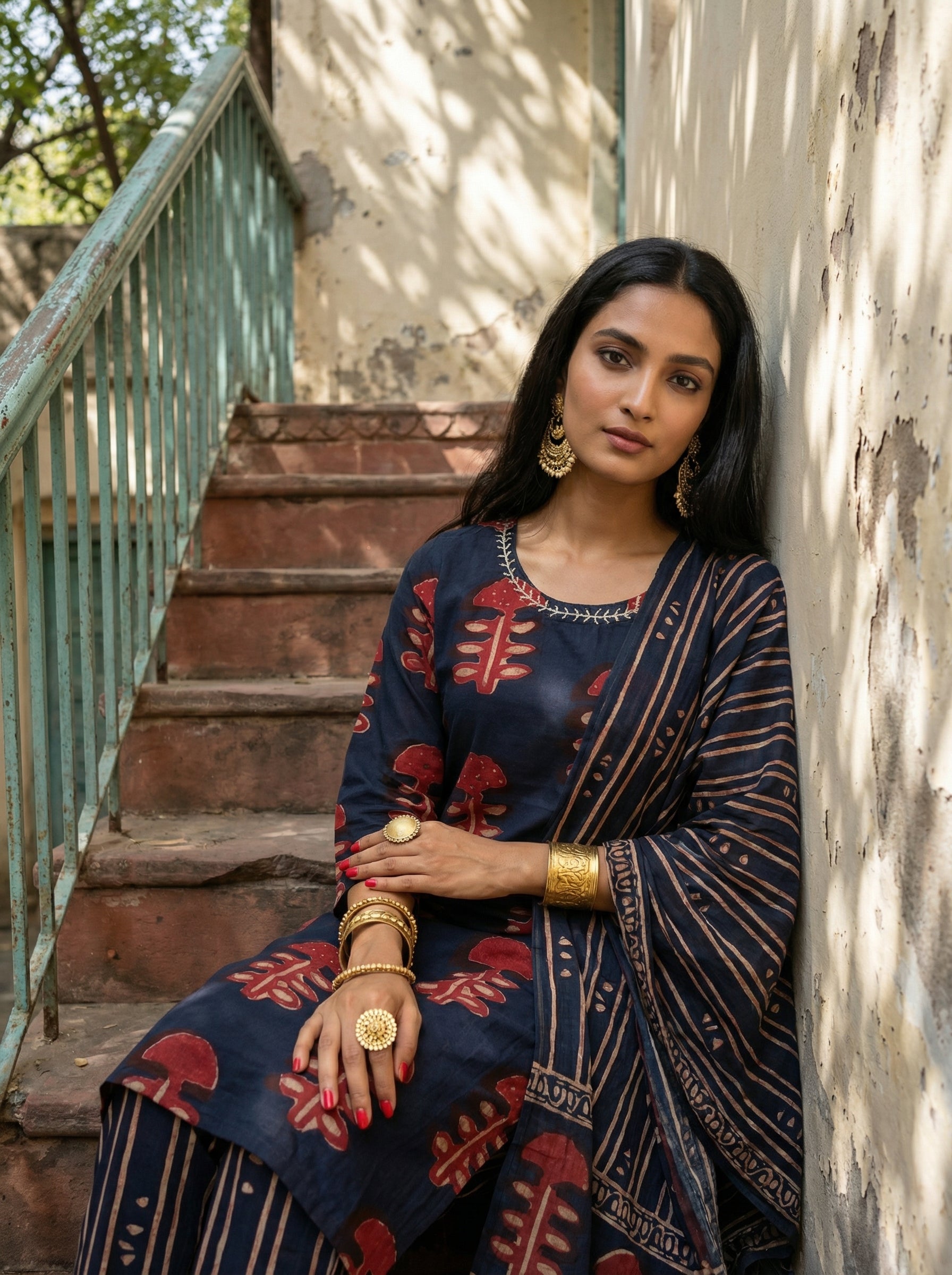 Dual Tone Craft INDIGO BLUE Cotton KPD Set