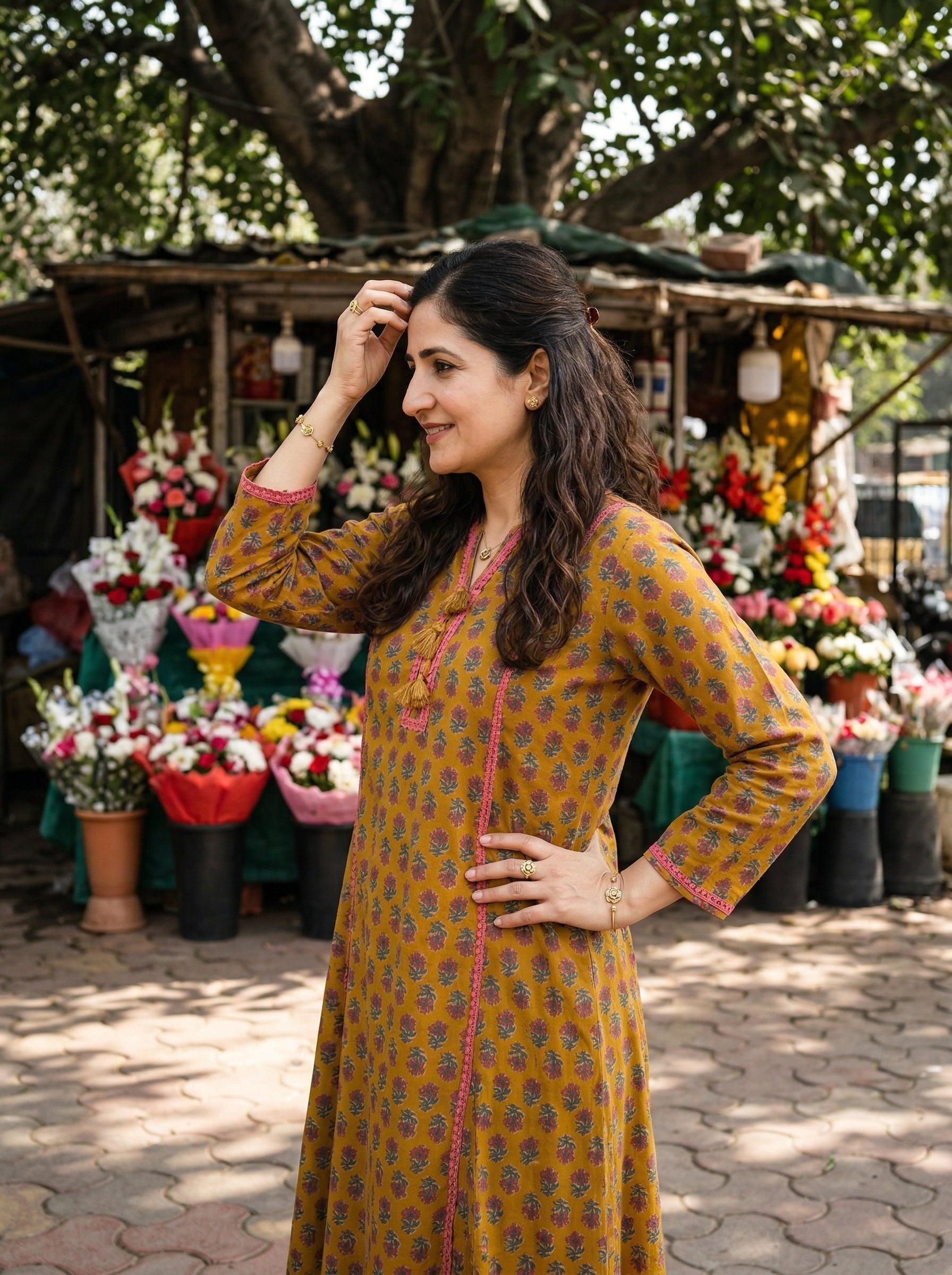 Mustard Riwayat Cotton KP Set