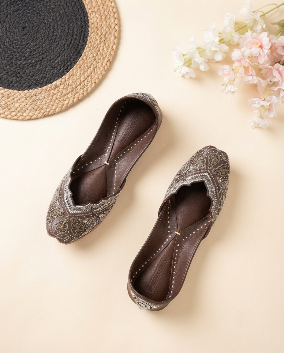Royal Paisley Pure Leather Handcrafted Jutti
