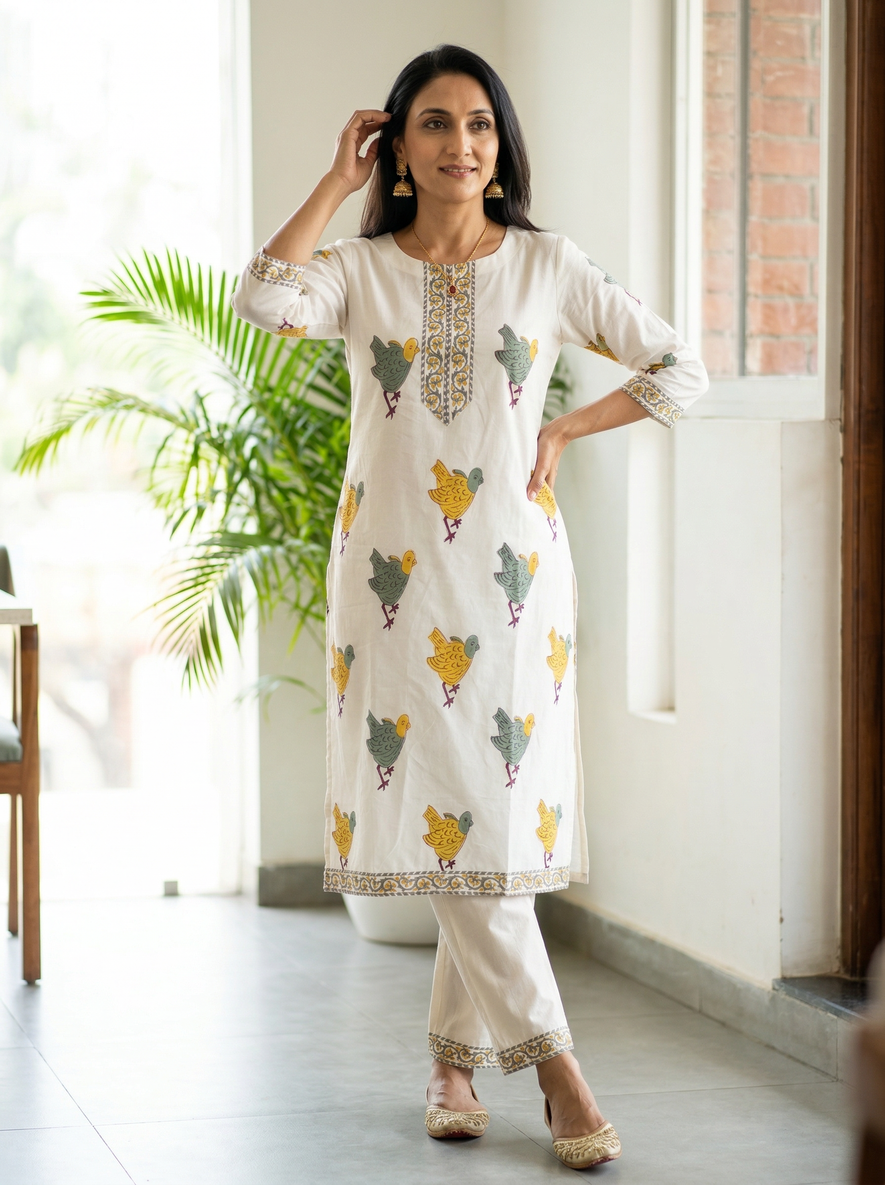 Bird Butta Premium Cotton Kurta