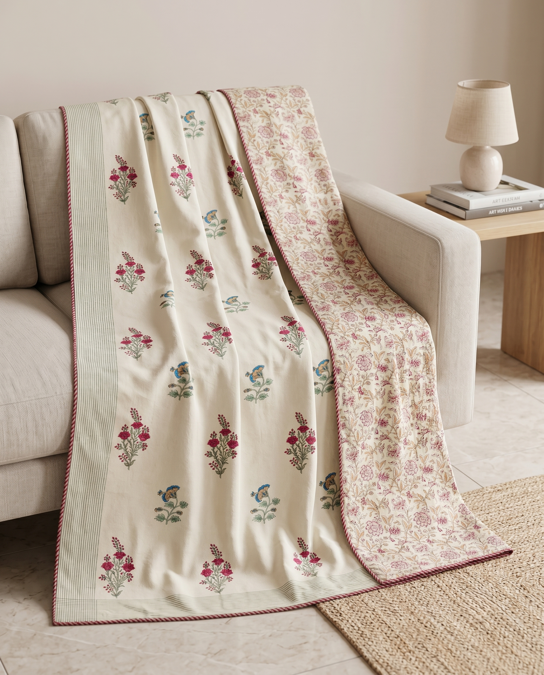 ROSE GARDEN REVERSIBLE COTTON DOHAR