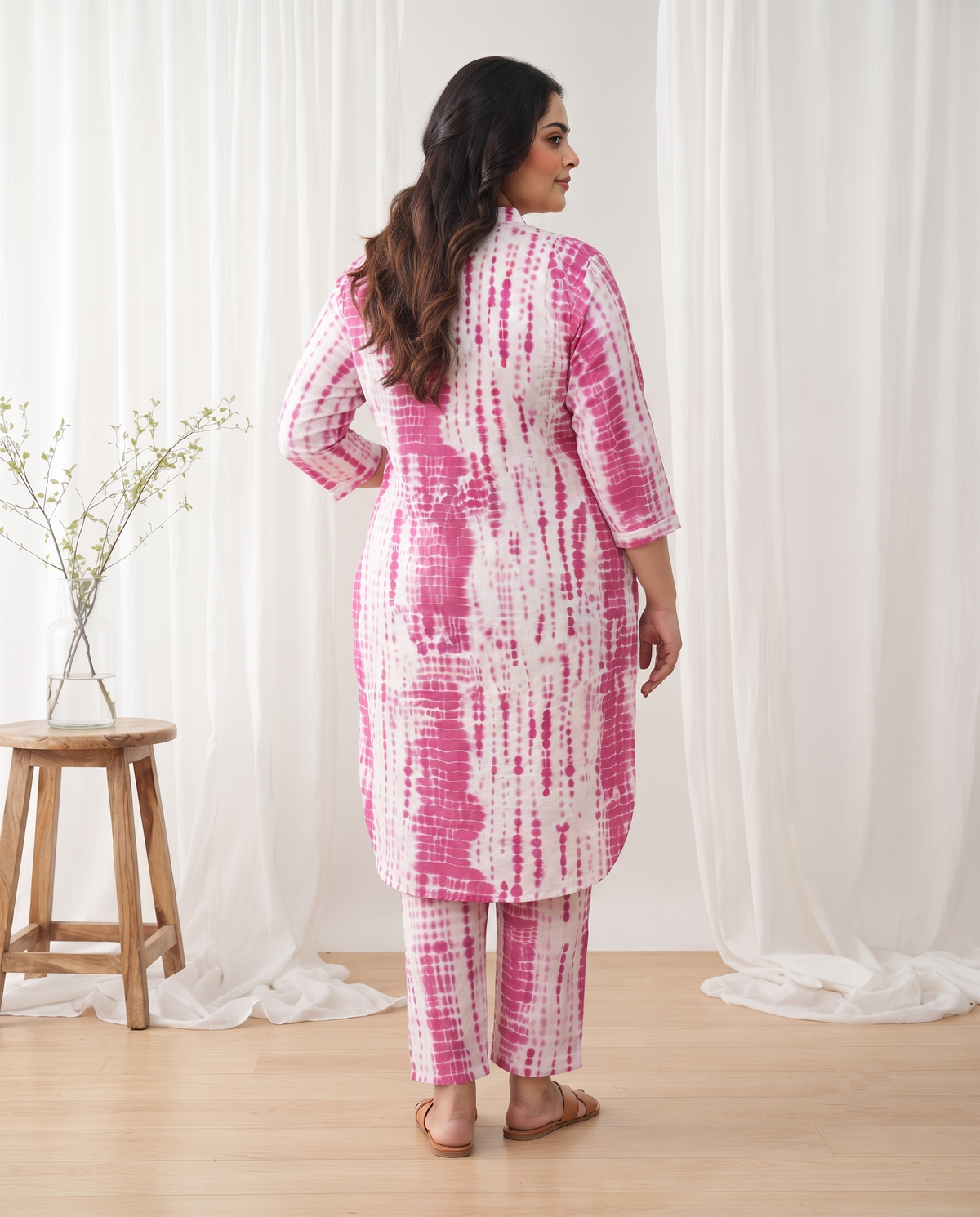 SAIRA TIE DYE 2 PC SET - PINK
