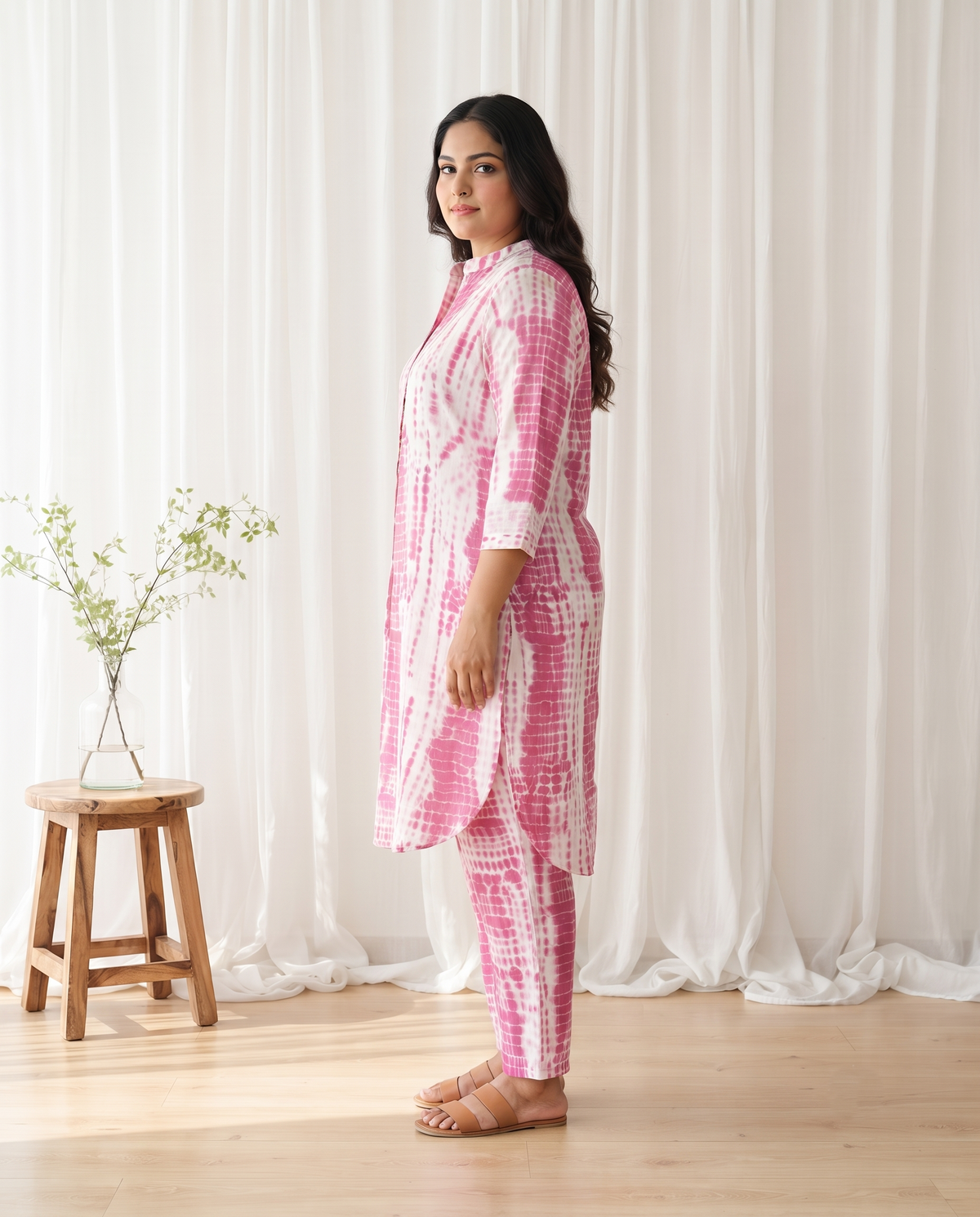 SAIRA TIE DYE 2 PC SET - PINK