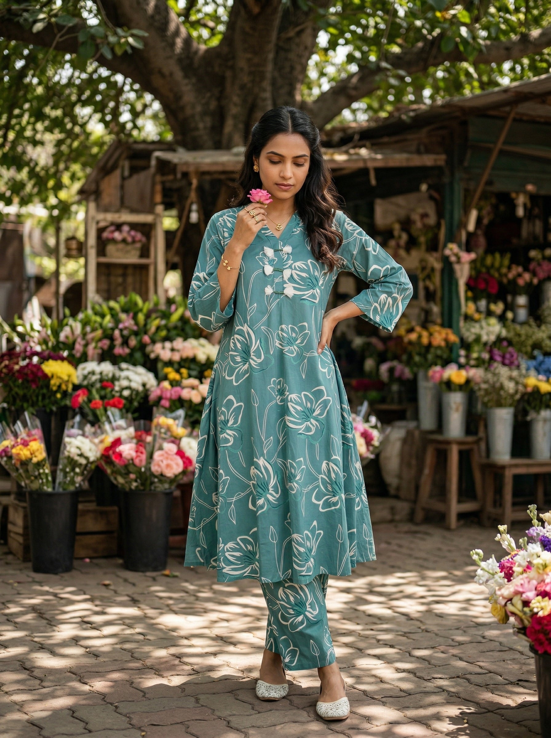Rama Green Baghbaan Cotton KP Set