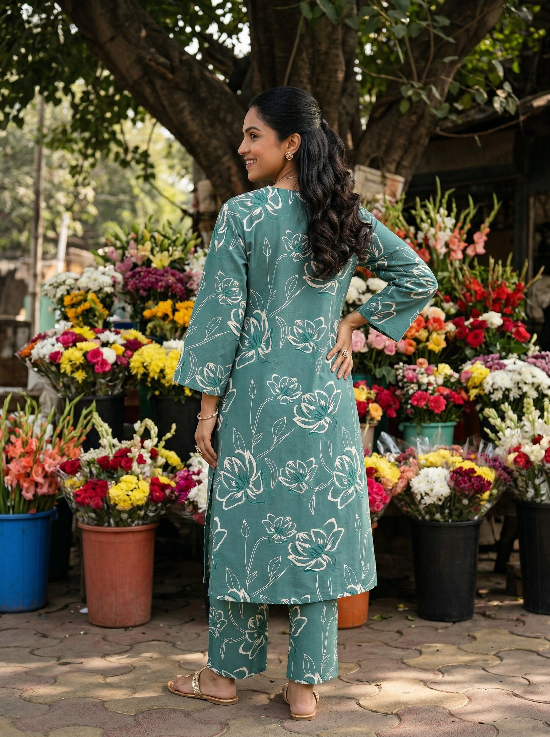 Rama Green Baghbaan Cotton KP Set