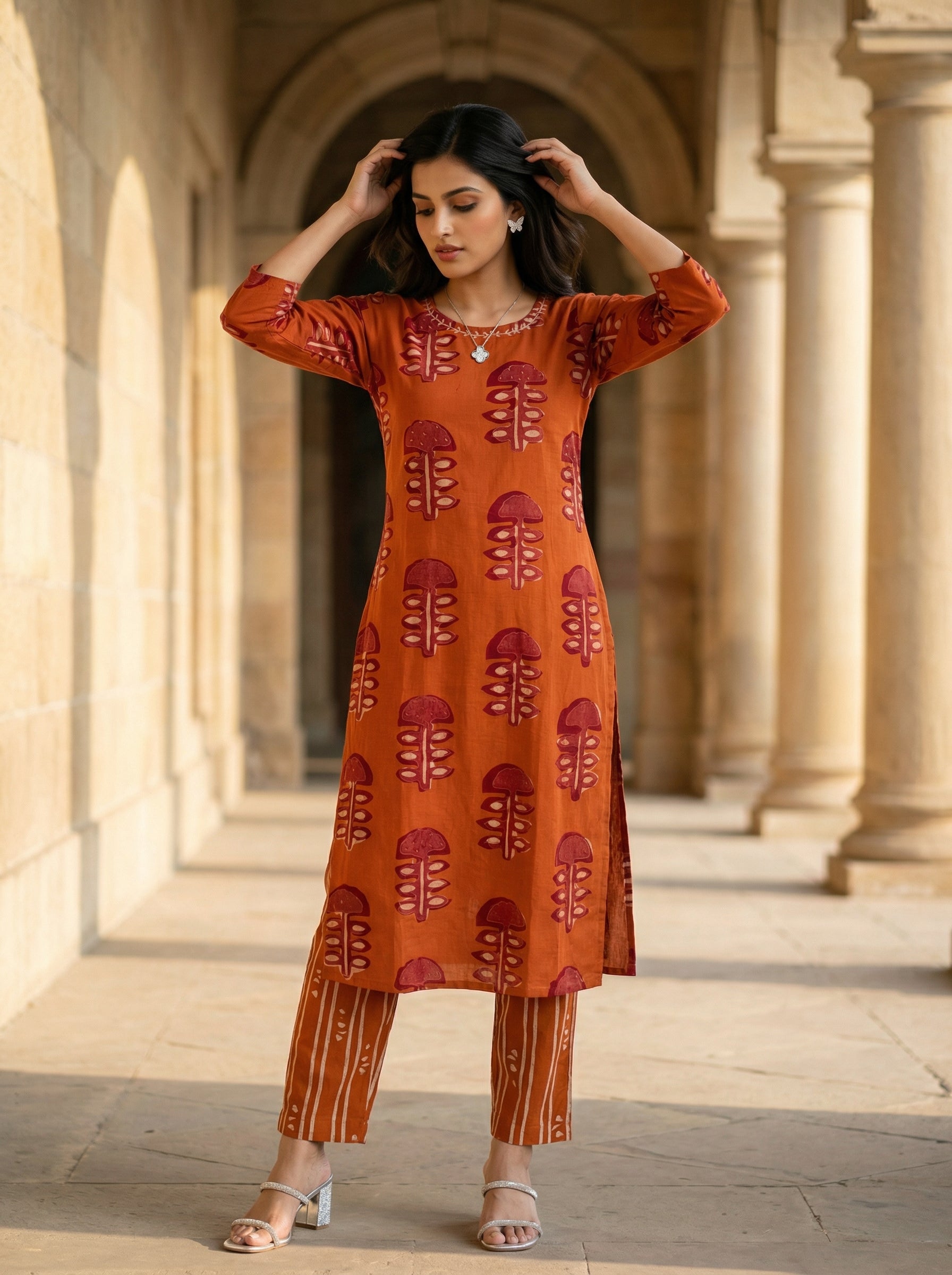 Dual Tone Craft Rust Cotton KPD Set