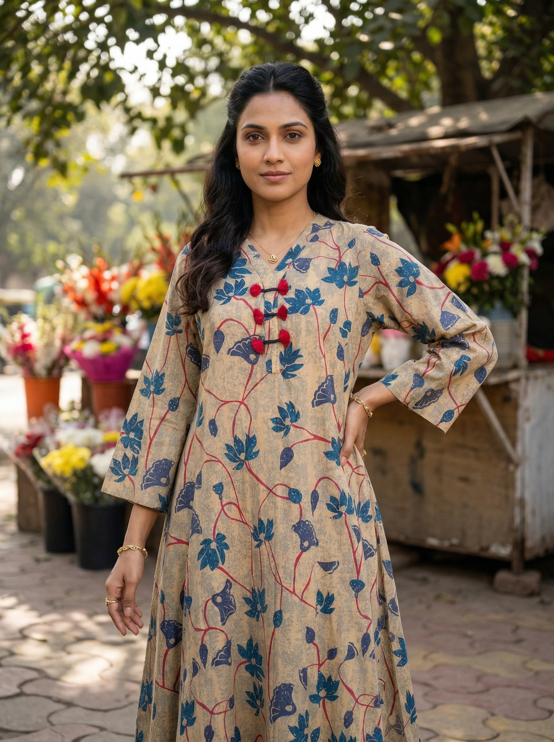 Multicolour Baghbaan Cotton KP Set