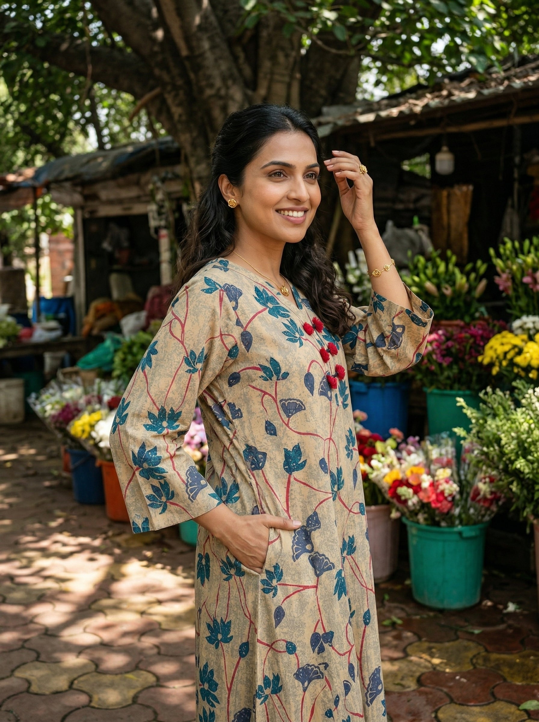 Multicolour Baghbaan Cotton KP Set