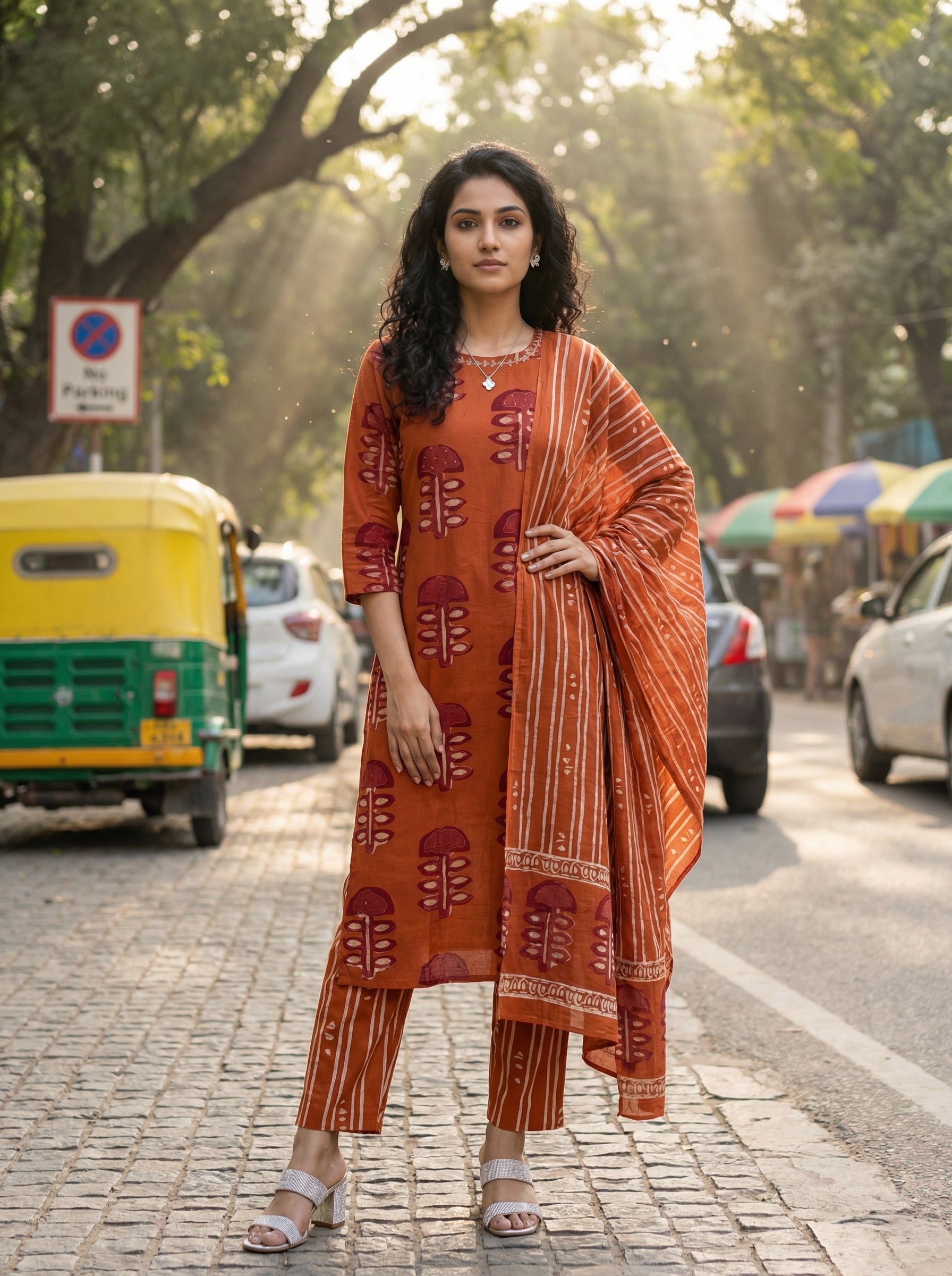 Dual Tone Craft Rust Cotton KPD Set