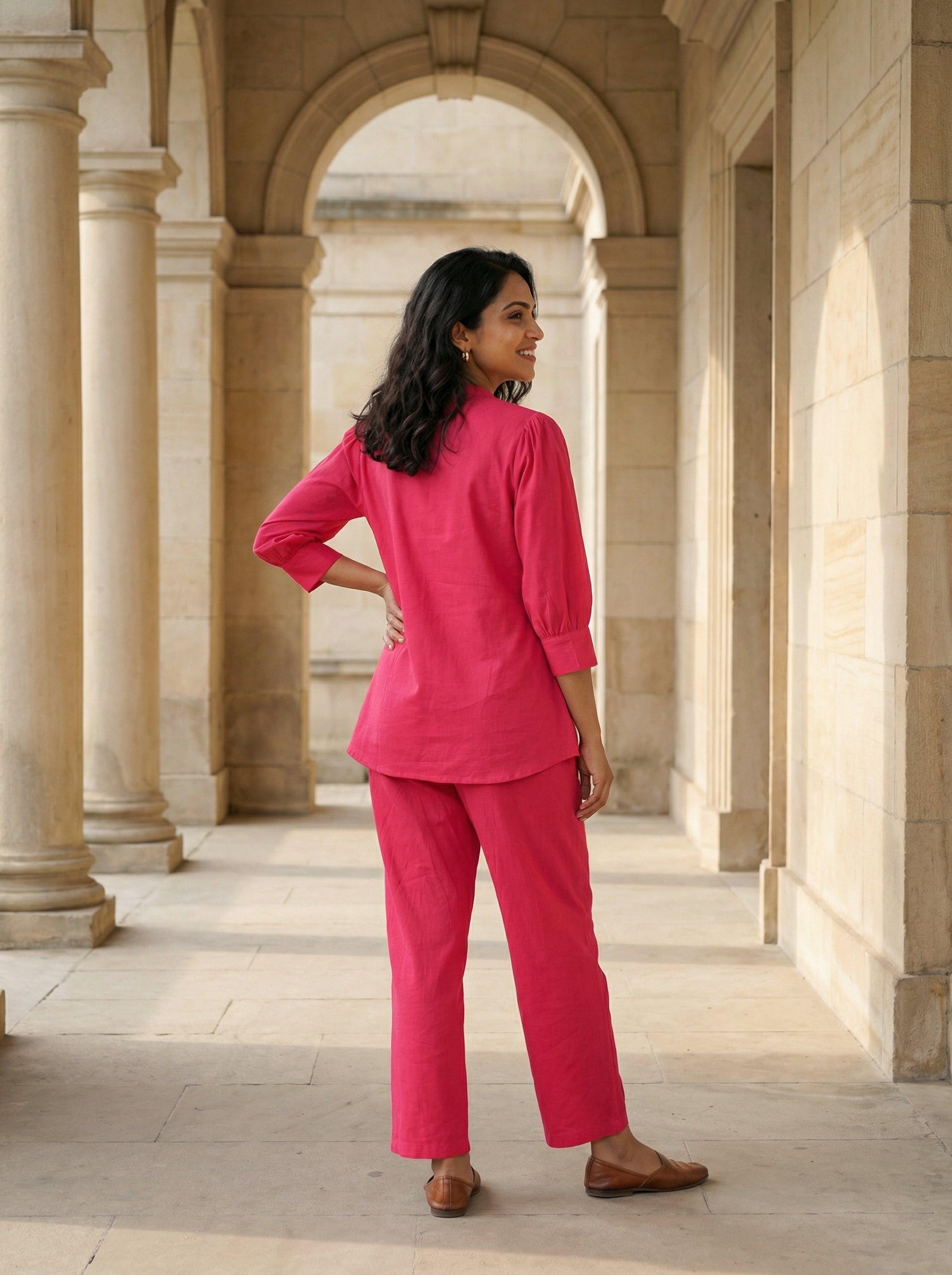 Hot Pink Pintuck Cordset