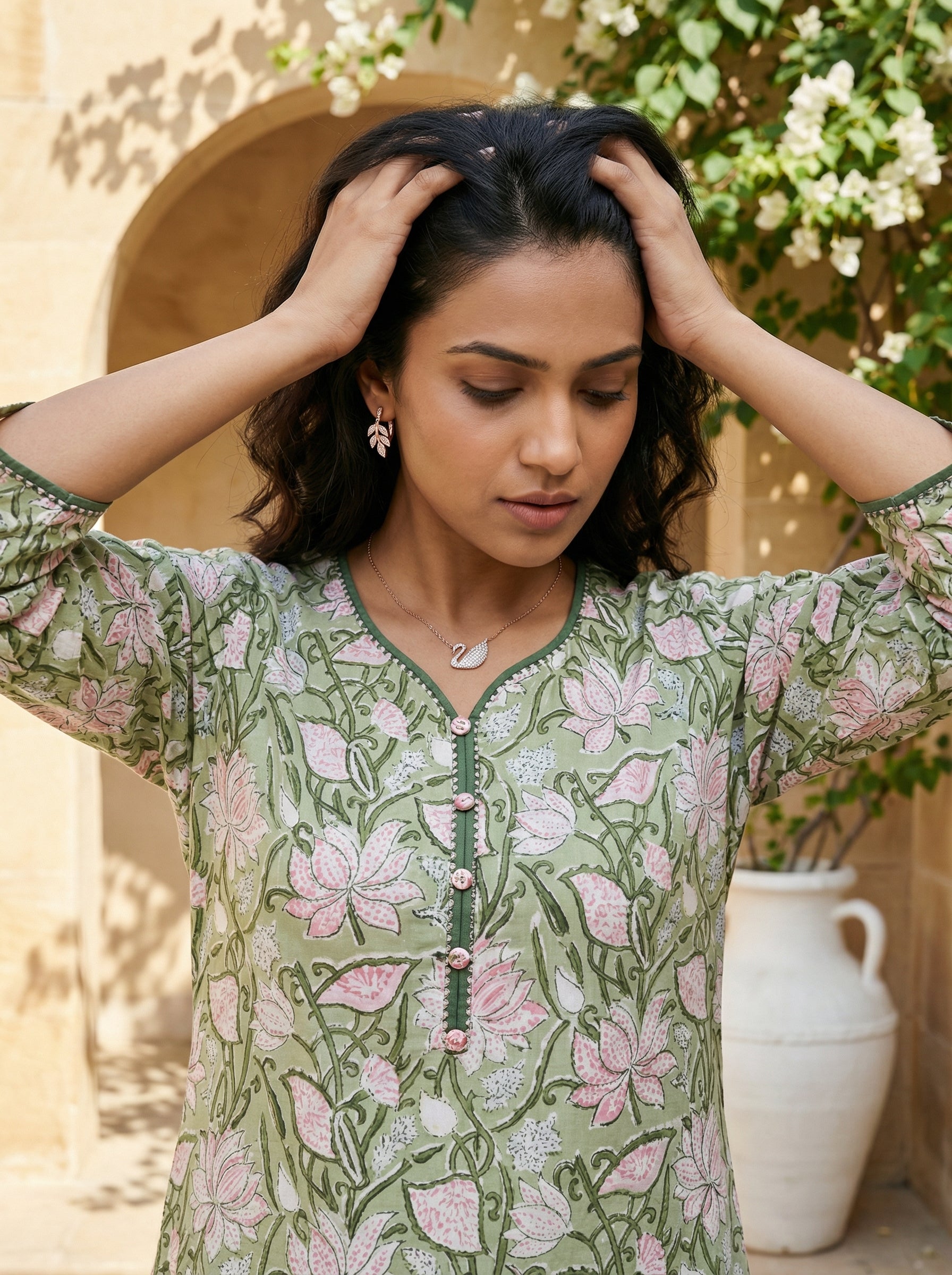 Green Cotton Gotta Patti Galore KP Set