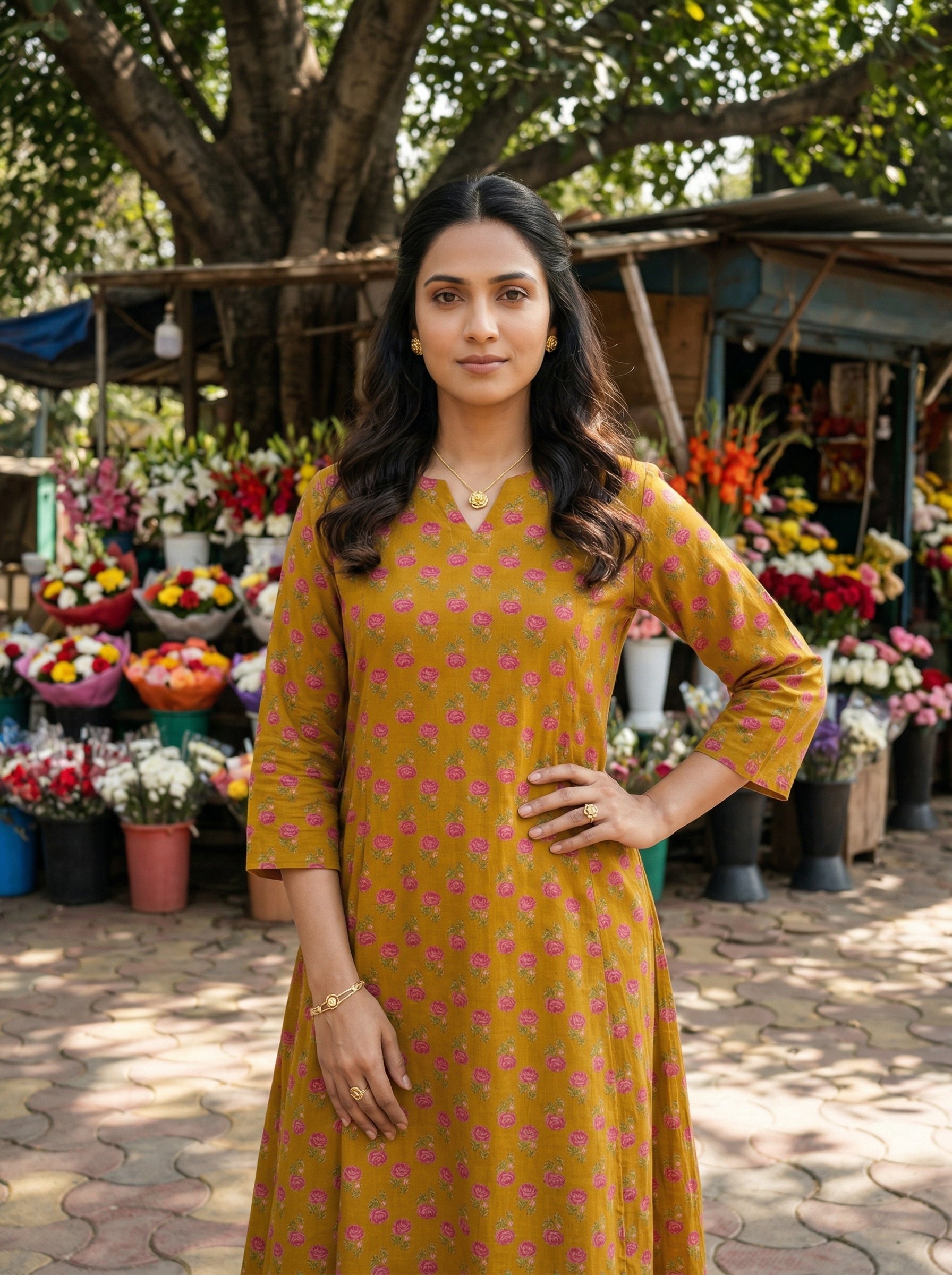 Mustard Everyday Elegance Cotton KP Set