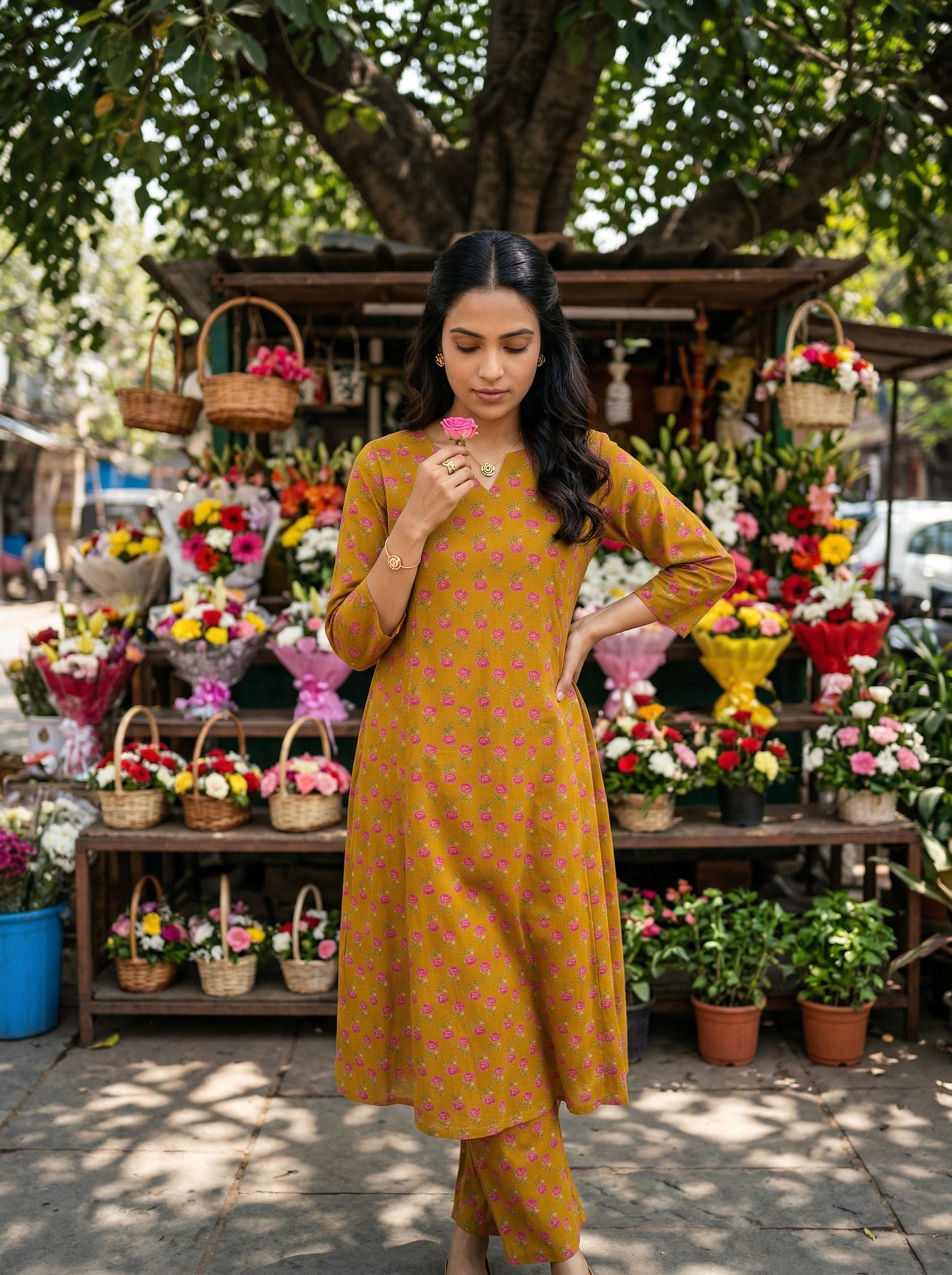 Mustard Everyday Elegance Cotton KP Set