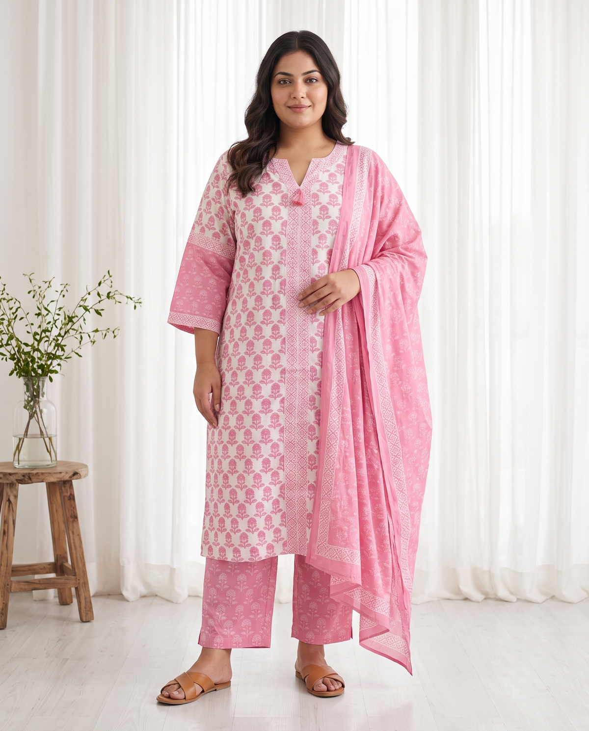 VANYA BOTANICAL 3 PC SET - PINK