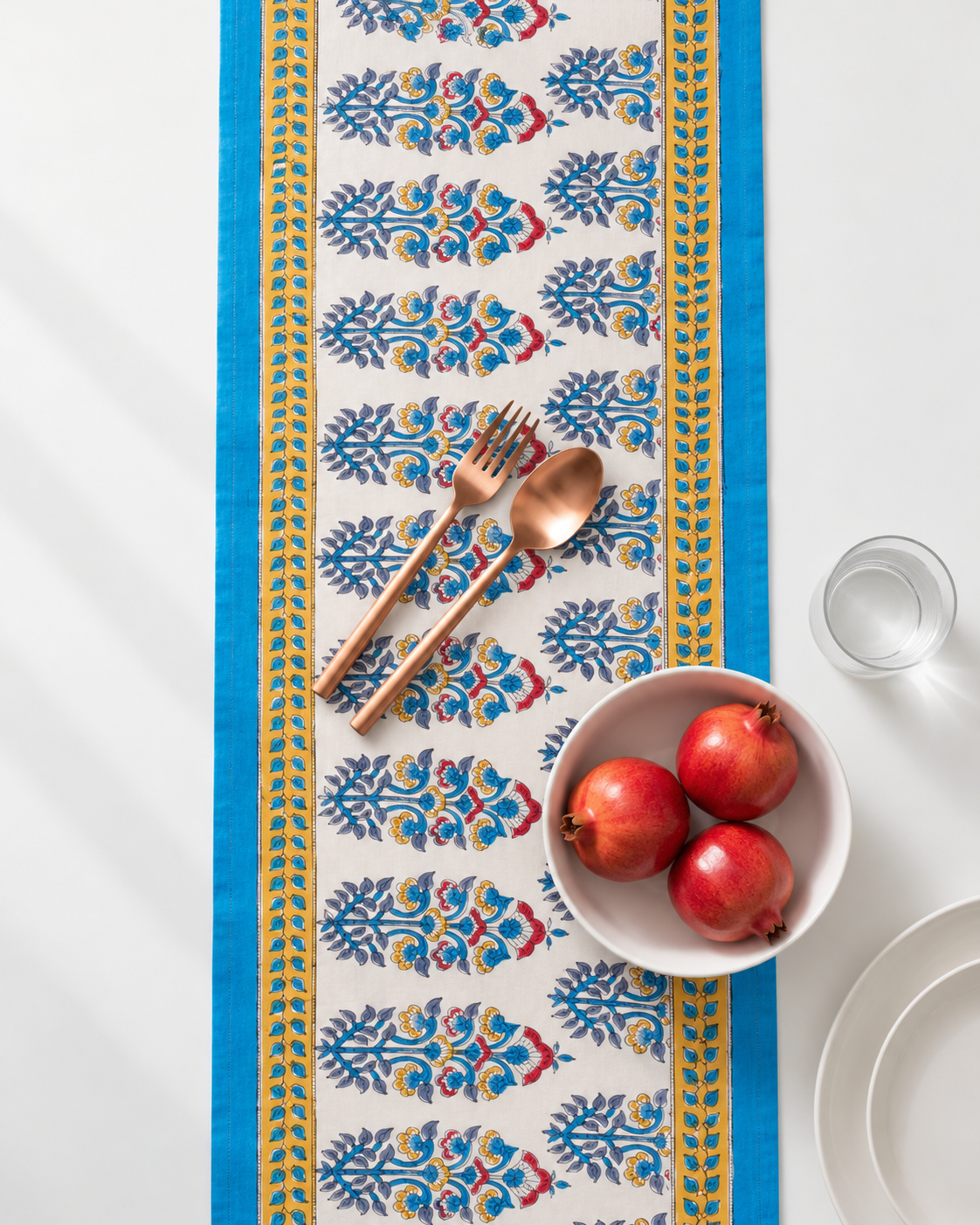 TURQUOISE HERITAGE TABLE RUNNER