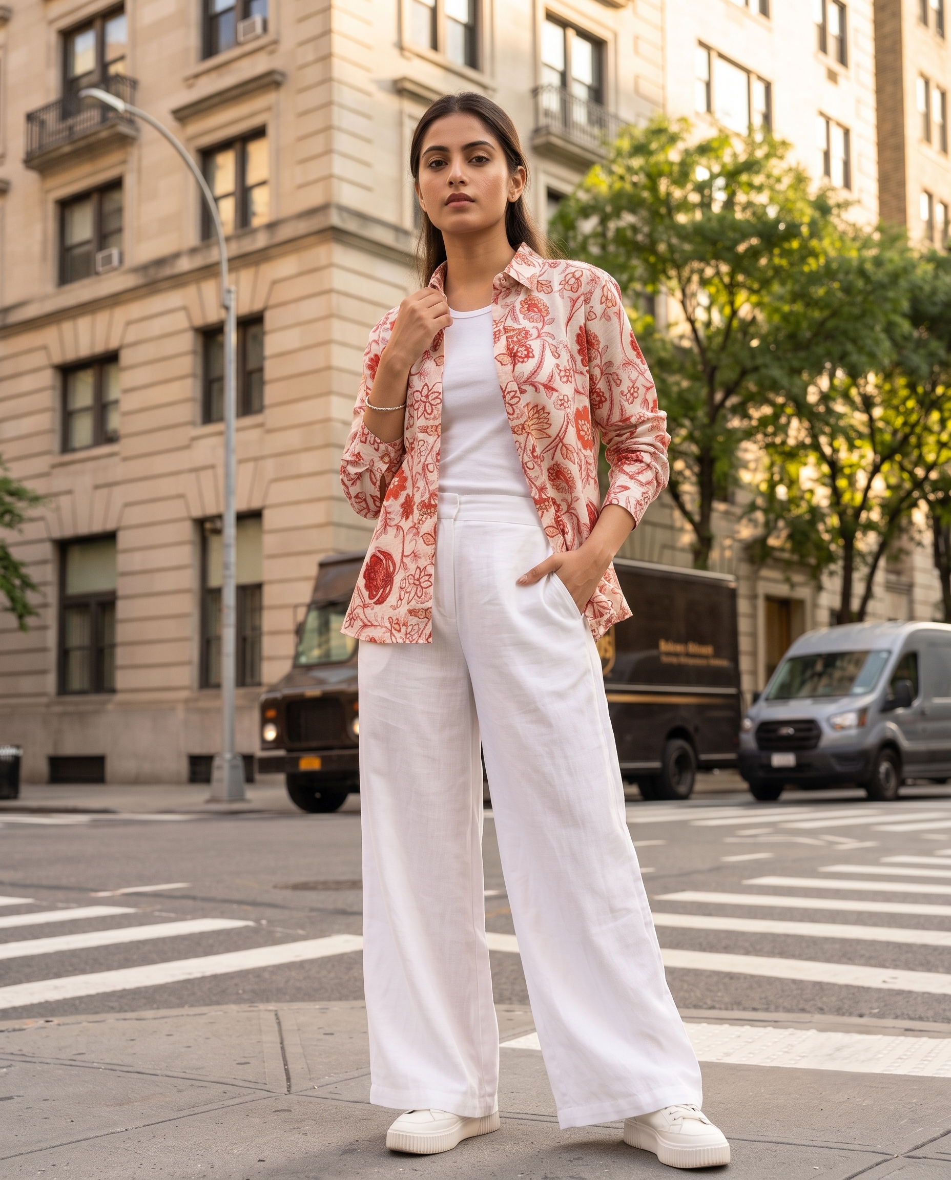 Bamboo Silk 150 GM Botanical Print Shirt