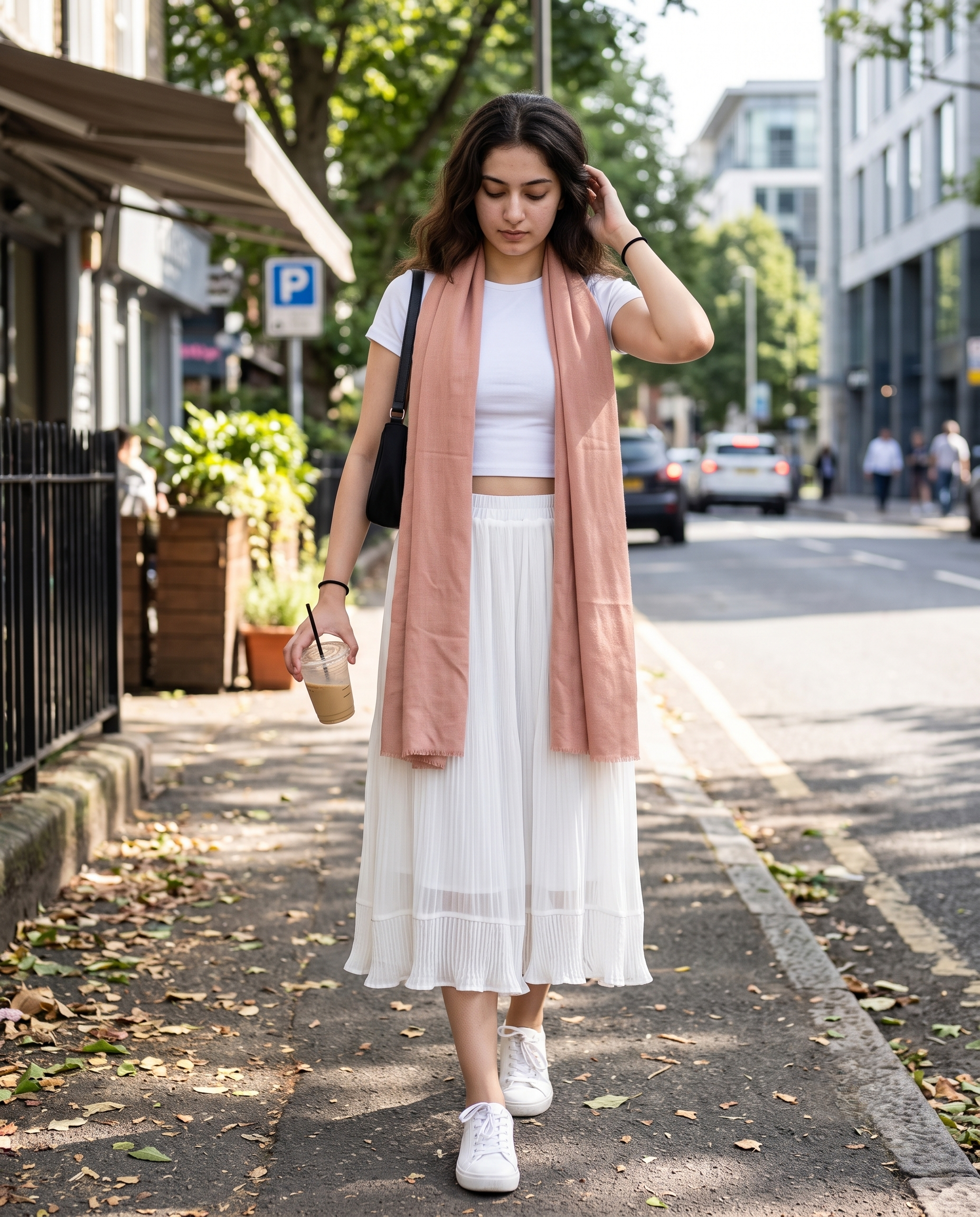 Serenity Pleated Skirt – Pure White