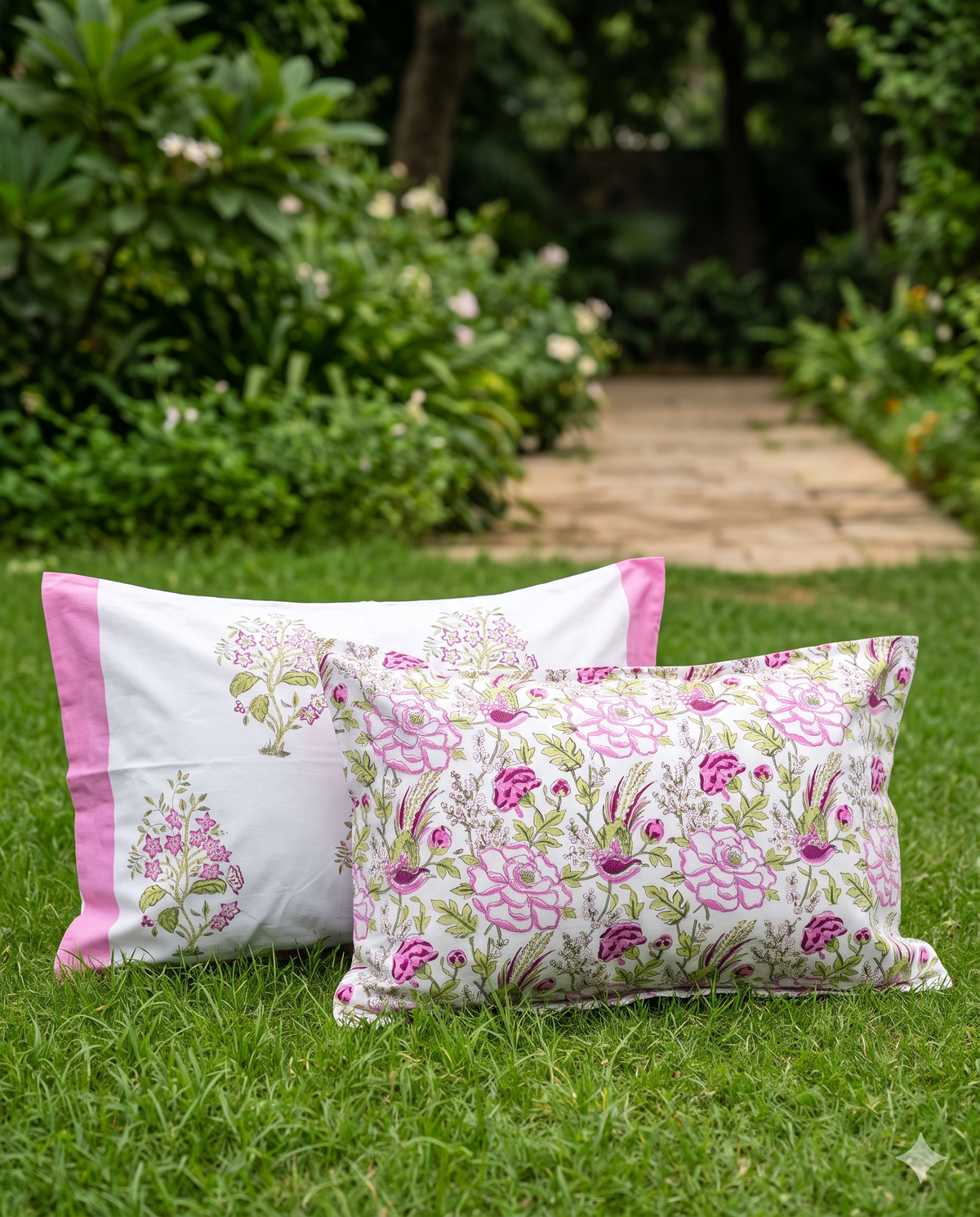 The Pink Rose Garden Premium Cotton Bedsheet