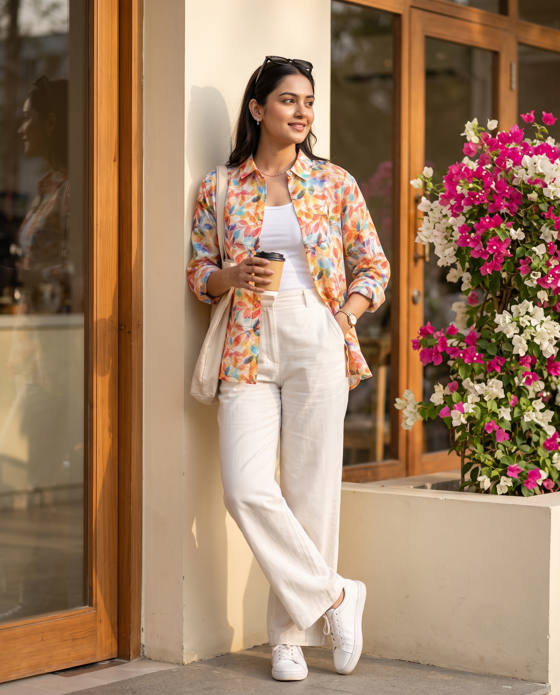 Bamboo Silk 150 GM Pastel Botanical Shirt