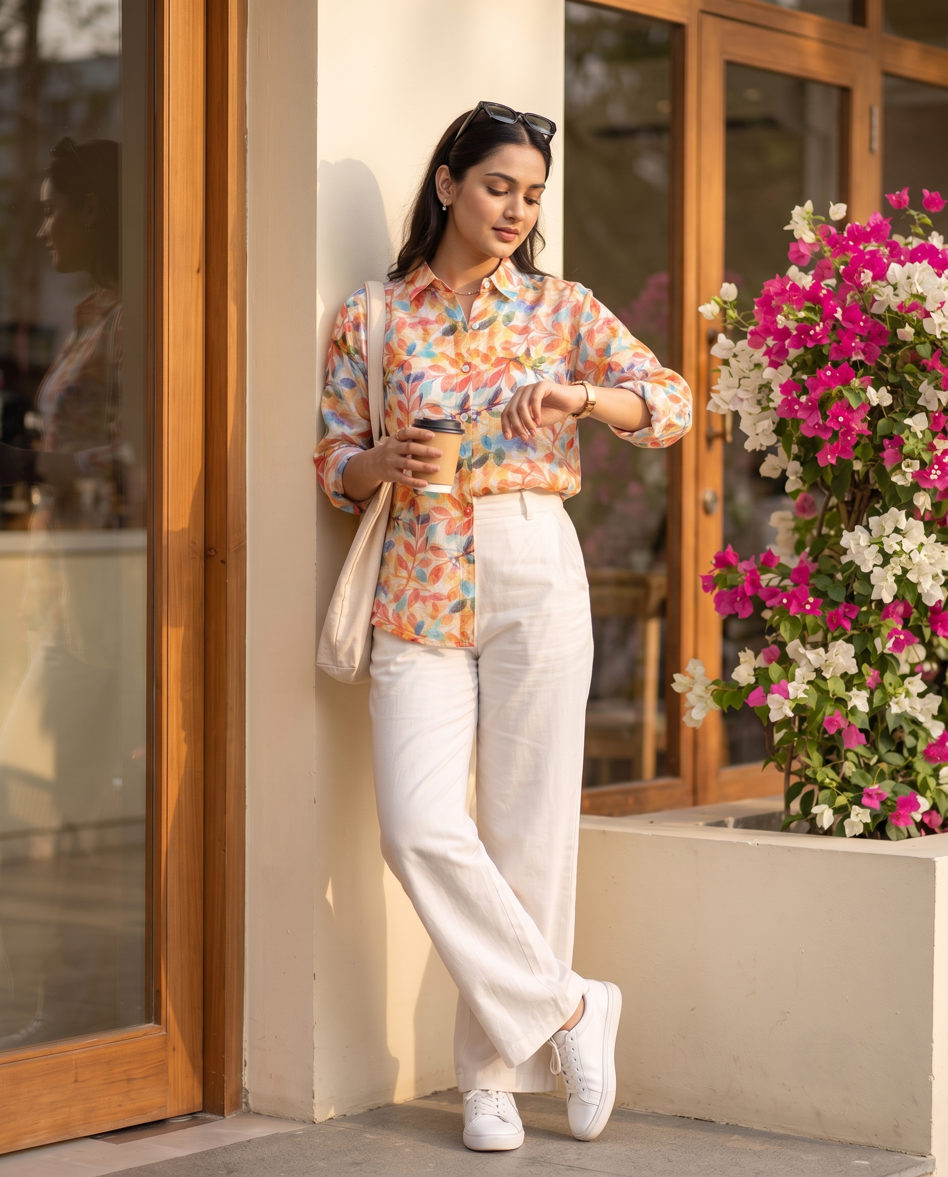 Bamboo Silk 150 GM Pastel Botanical Shirt
