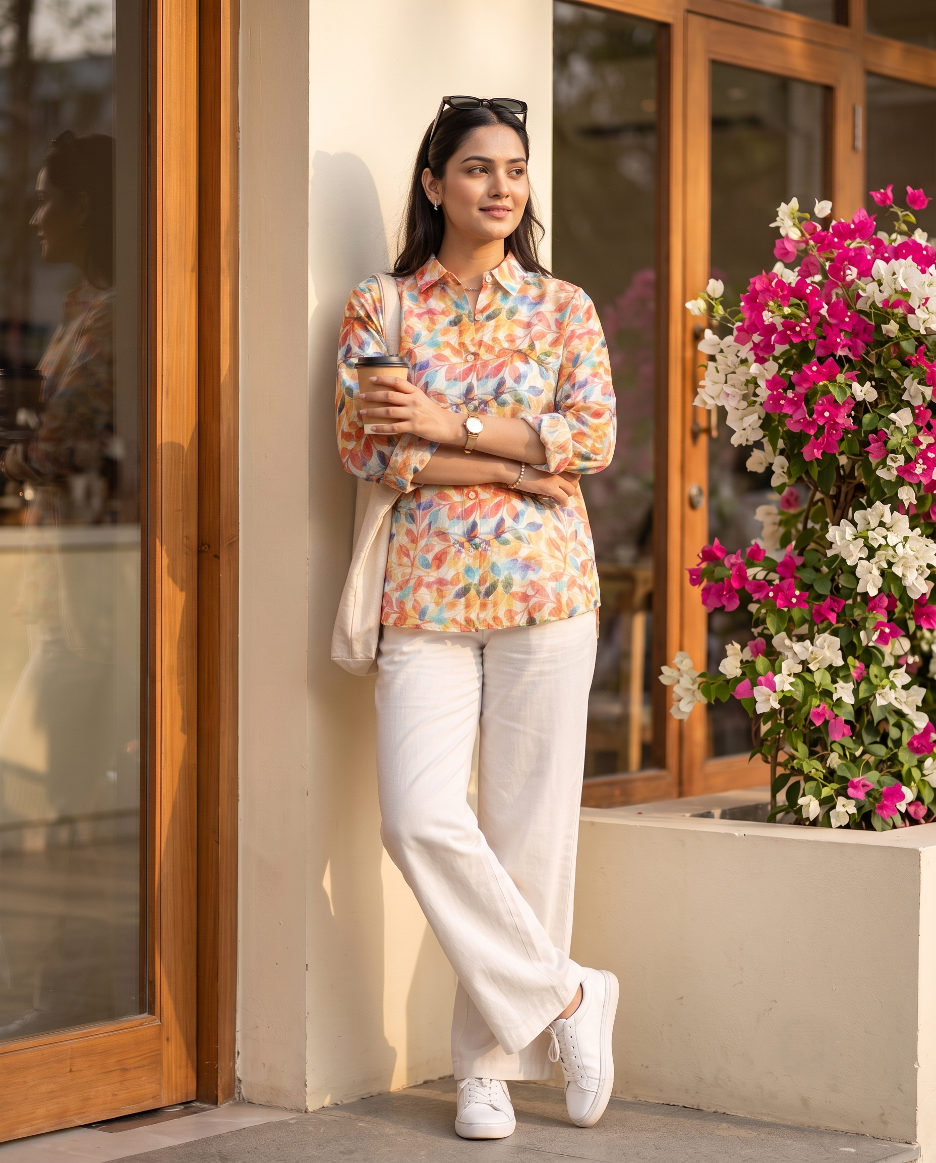 Bamboo Silk 150 GM Pastel Botanical Shirt