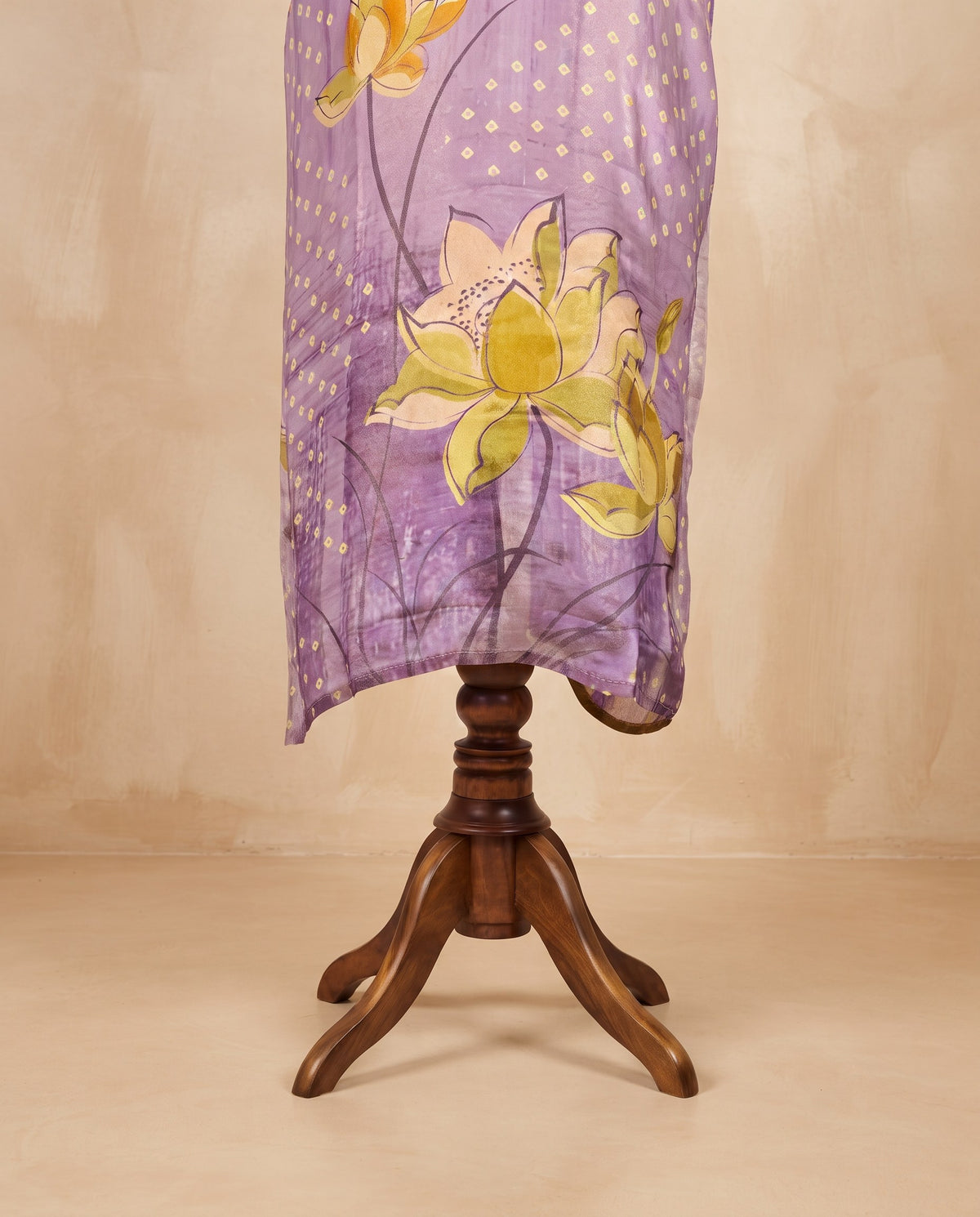 Lavender Lotus Ikat Print 3 PC Suit Fabric