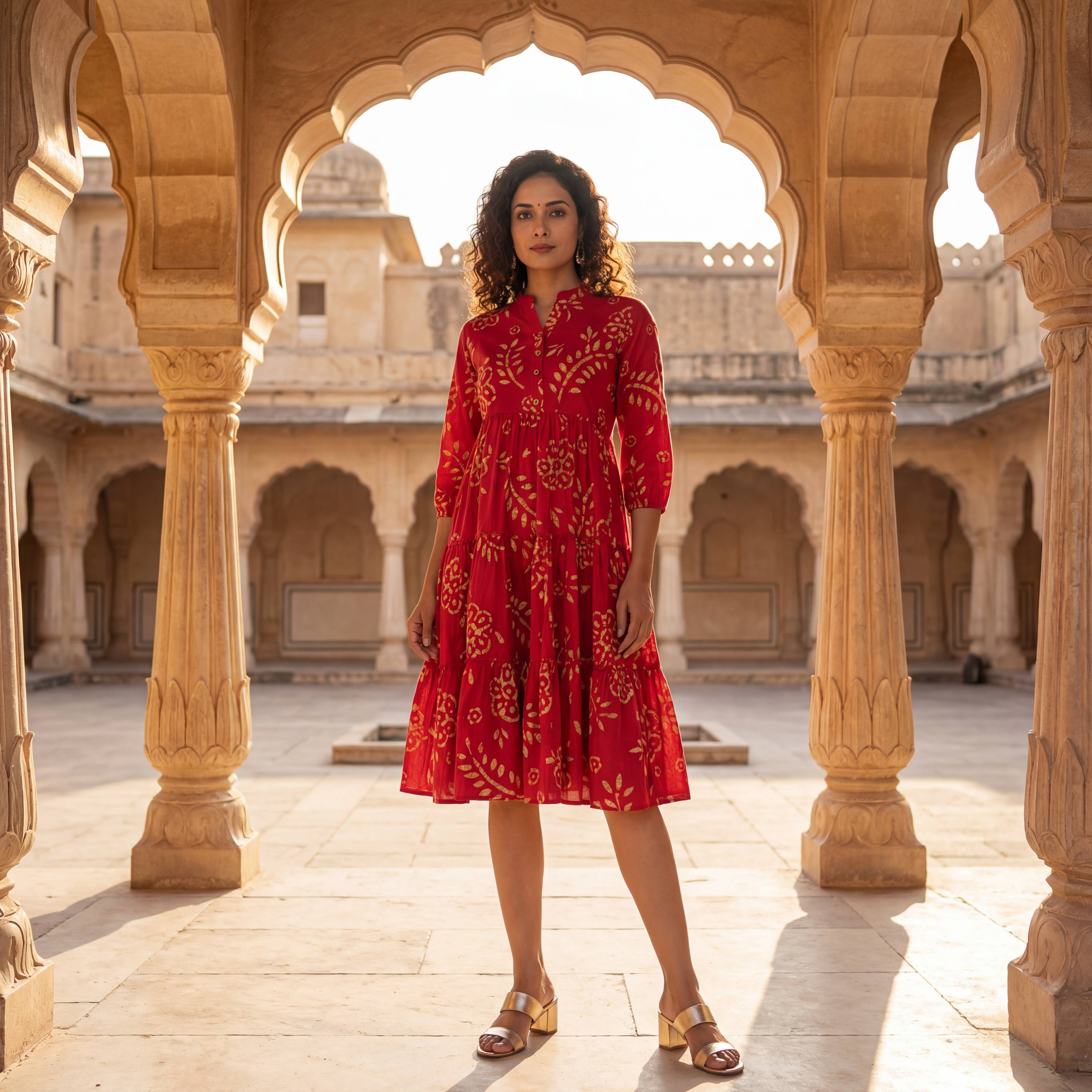 Urban Rang Cotton Hot Pink Frock