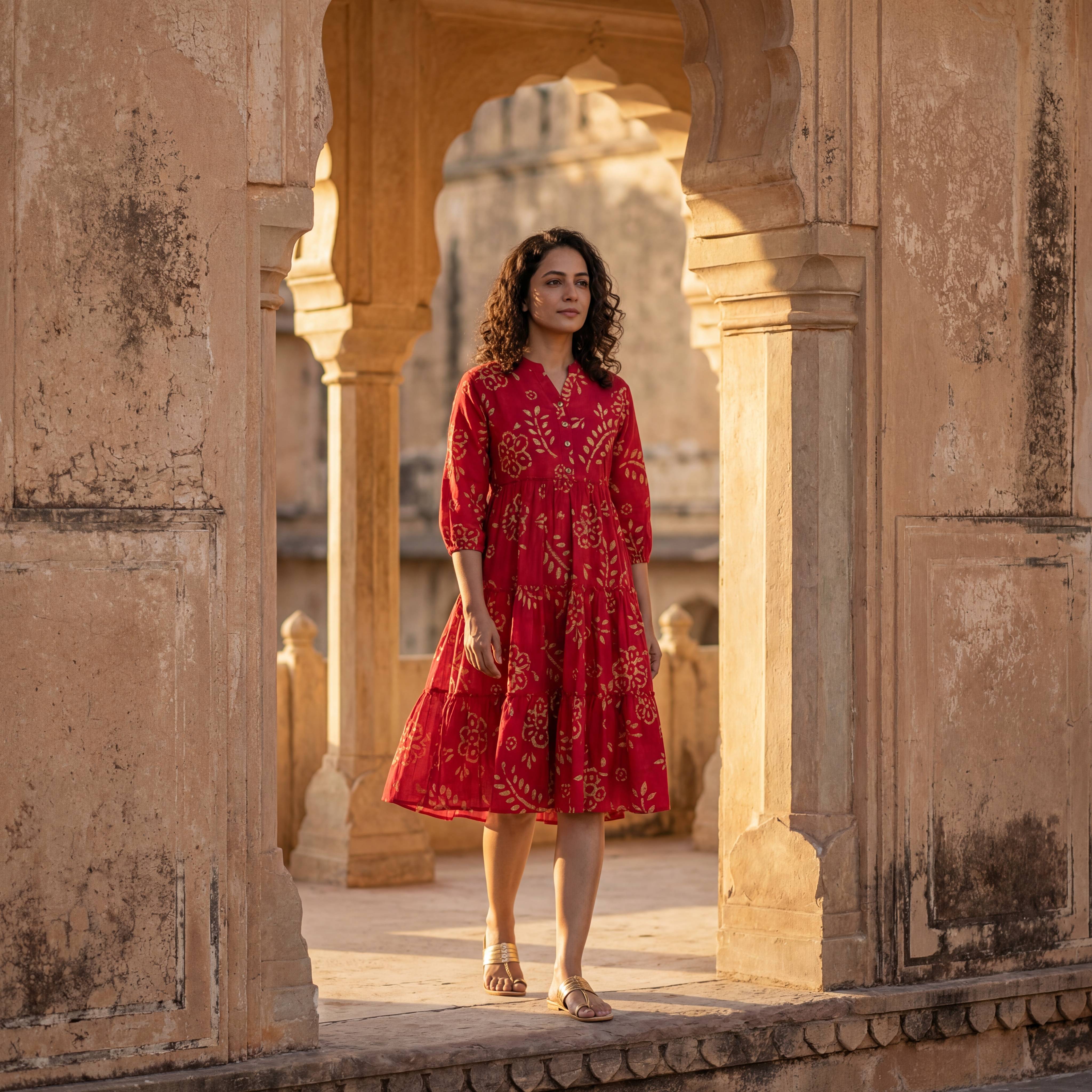 Urban Rang Cotton Hot Pink Frock