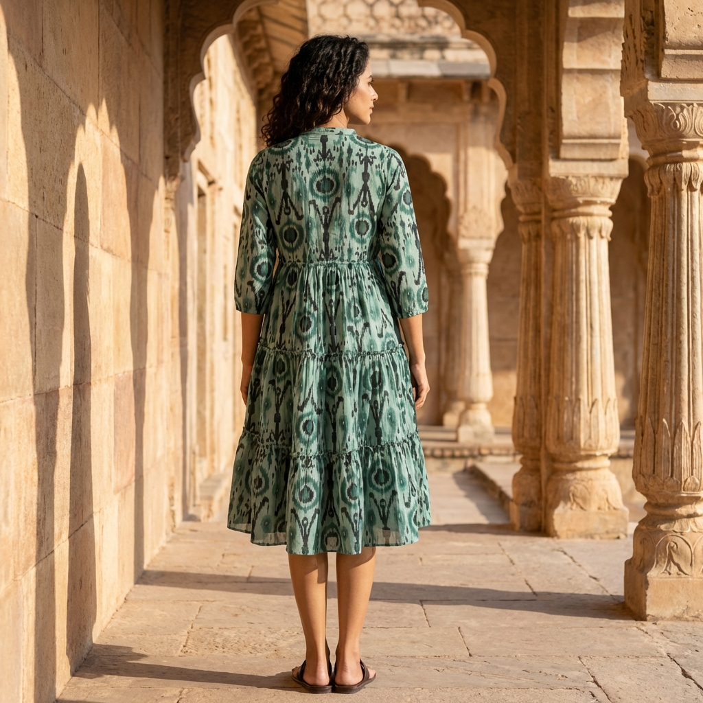 Urban Rang Cotton Sea Green Frock