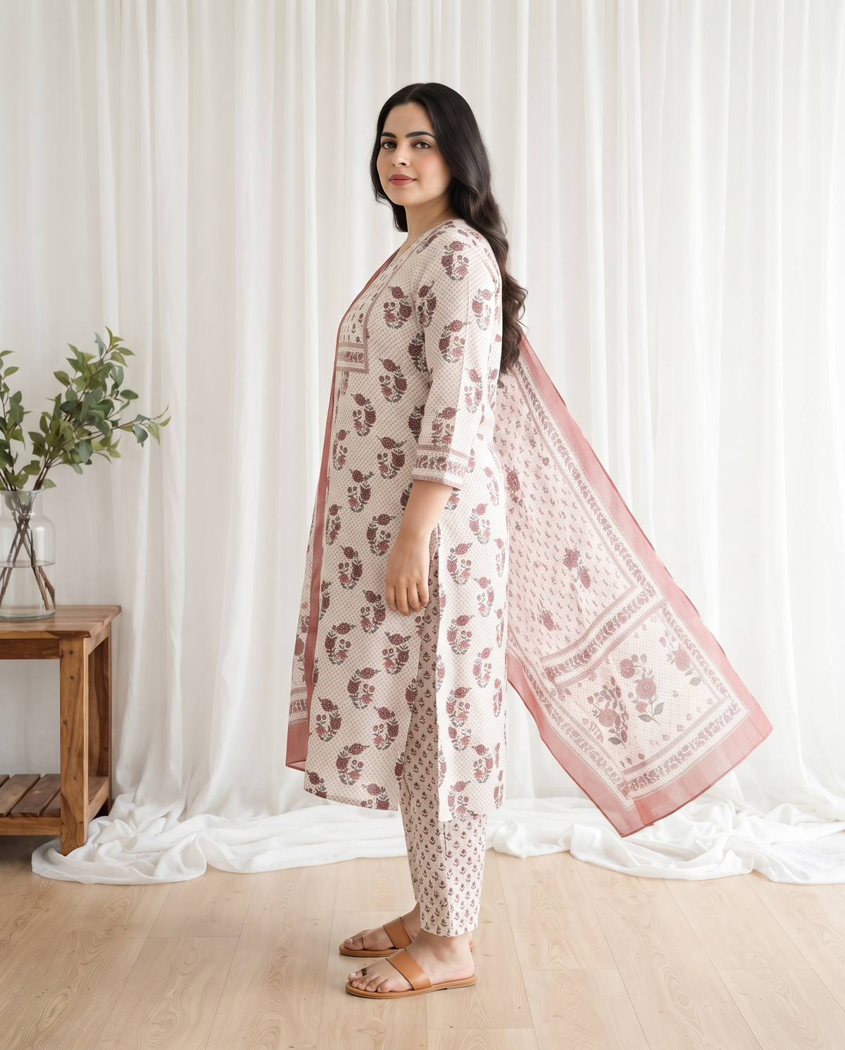 KAVYA BLOOM 3 PC SET - ROSE