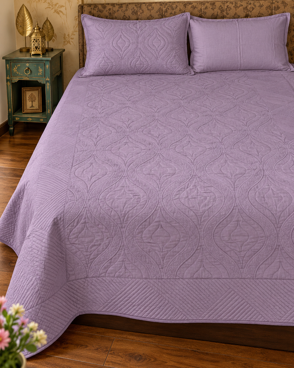 LAVENDER SERENITY PREMIUM QUILTED BEDCOVER